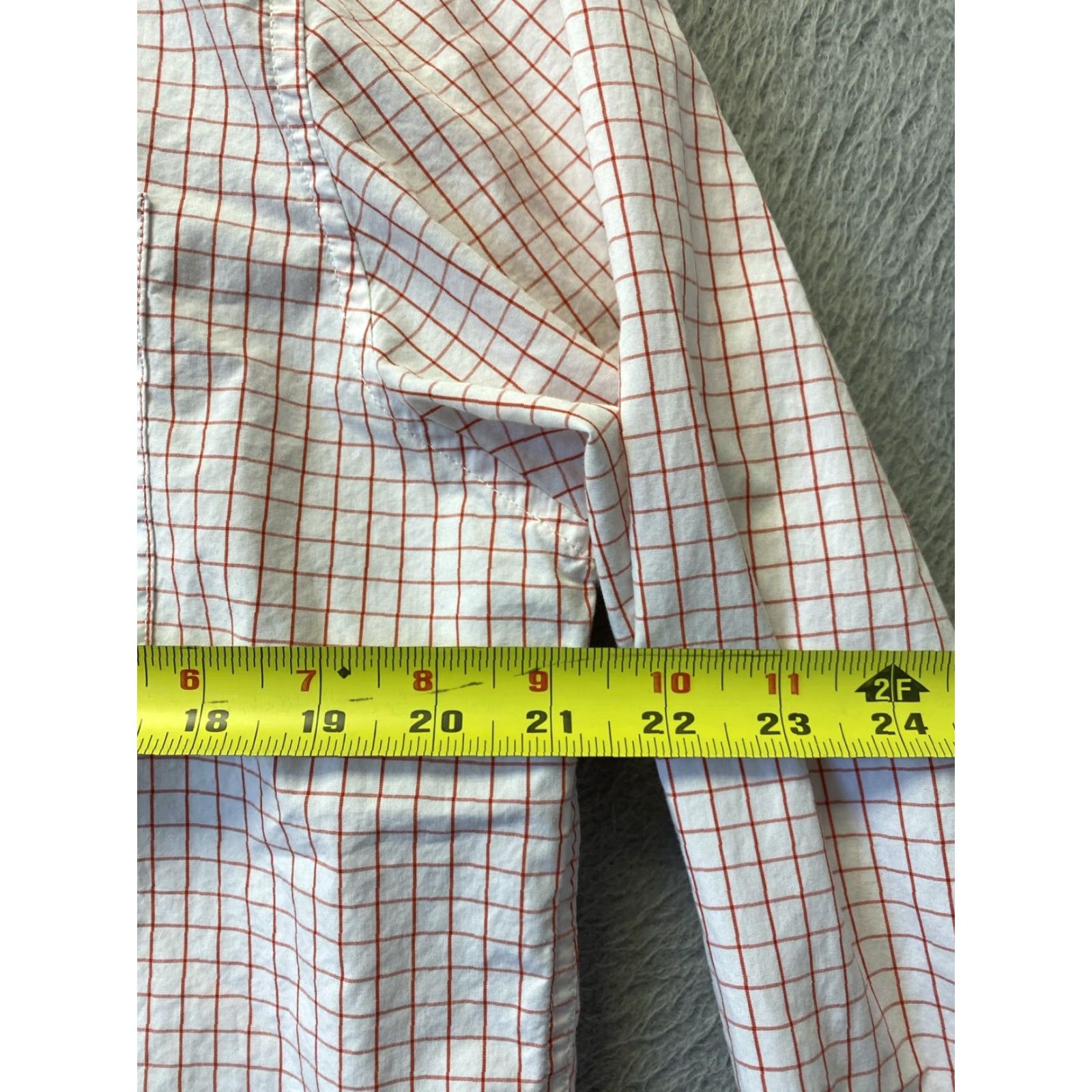 Banana Republic BANANA REPUBLIC Slim Fit Long Sleeve Button-Up Shirt Large Red Check Mens Size US L / EU 52-54 / 3 - 5 Thumbnail