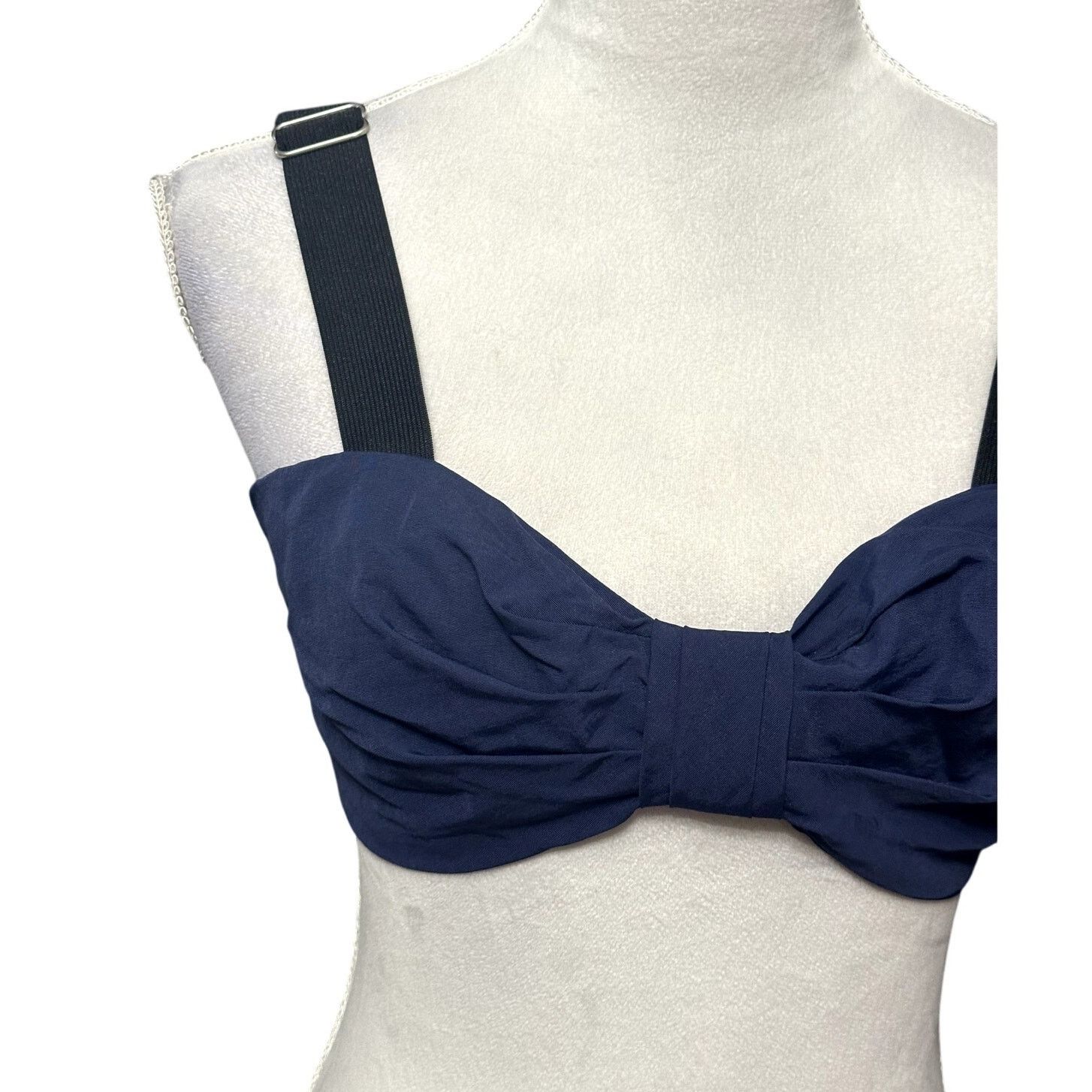 Other William Okpo Bra Top Bow Front Tie-Back Wide Straps Blue 10 Size L / US 10 / IT 46 - 3 Thumbnail
