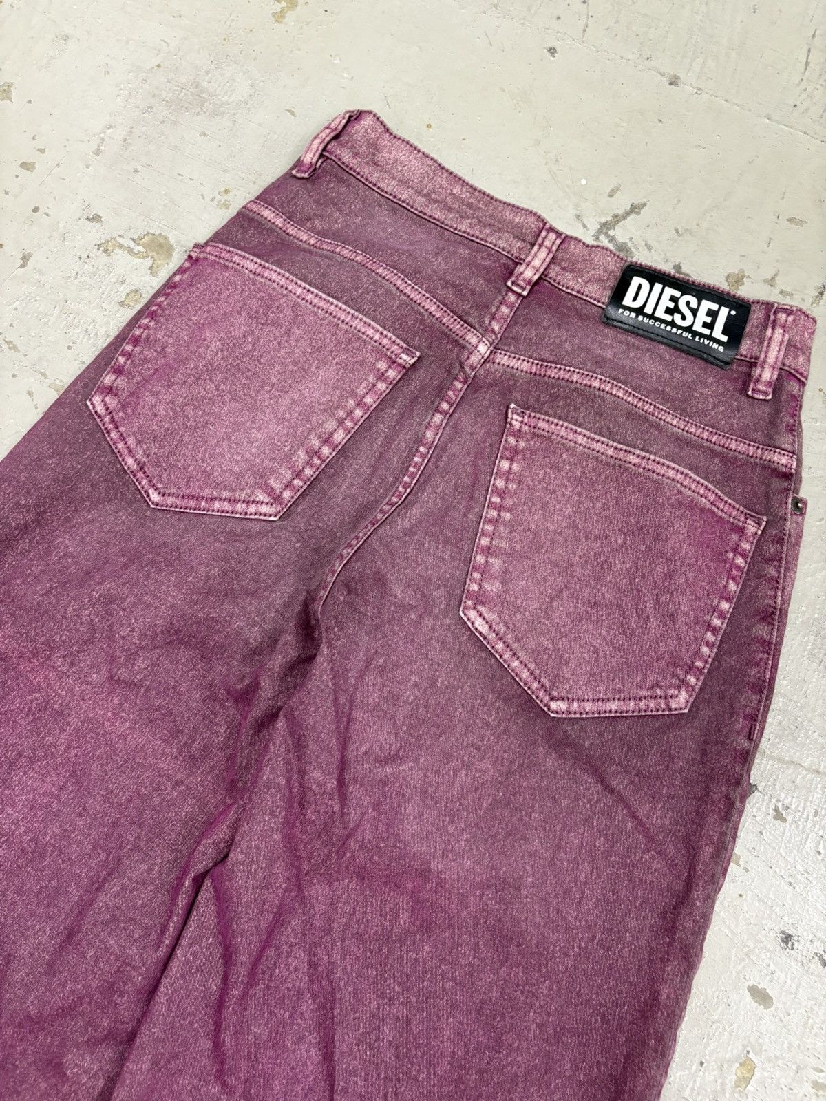 Vintage Diesel Waxed Mharki Y2K Wide Fit Baggy