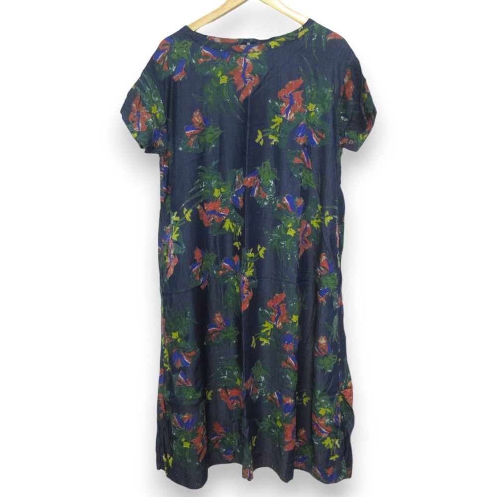 Other Other 45R Aloha Print Cupra Denim Dress Denim Dresses DUTY FREE for USA Size ONE SIZE - 1 Thumbnail