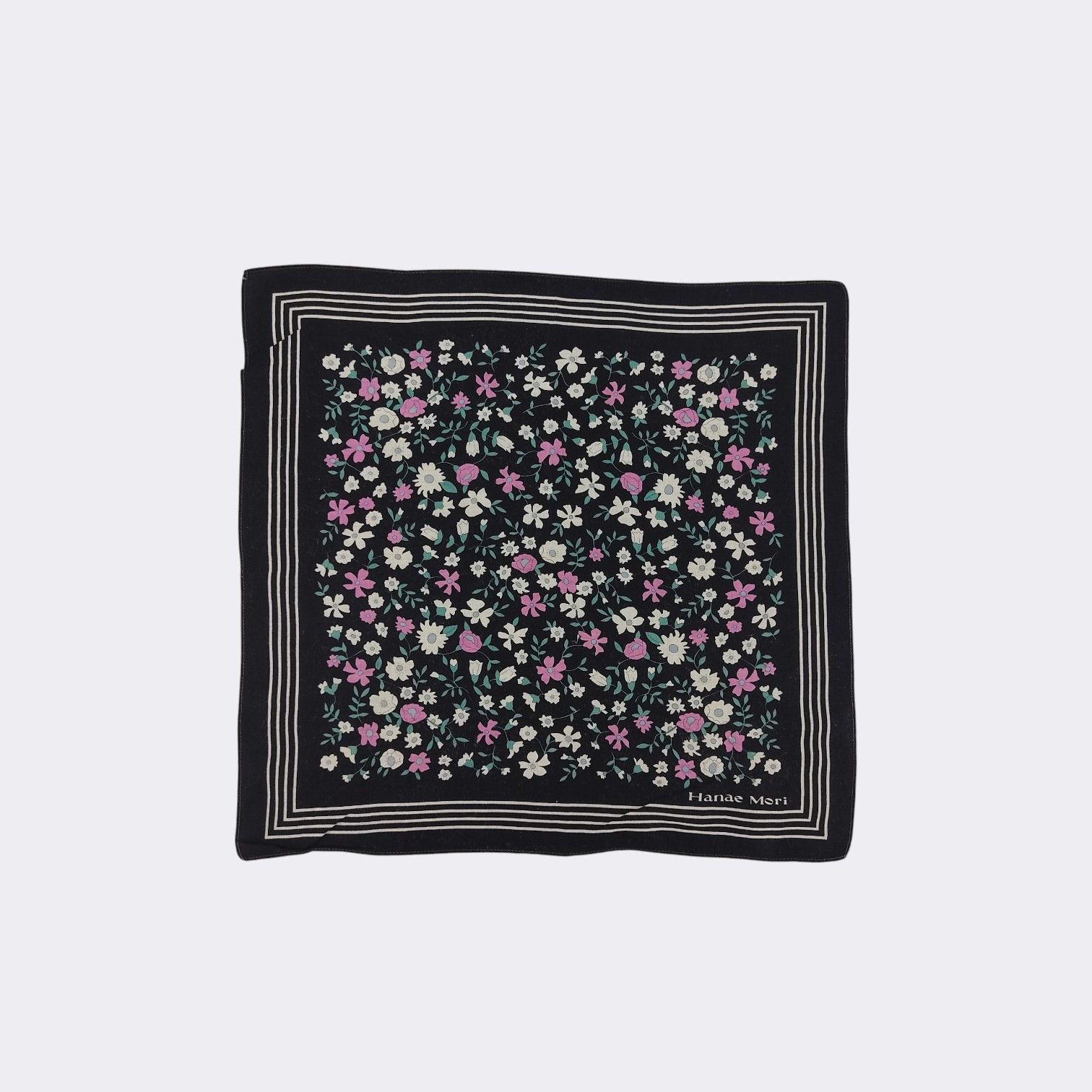 Hanae Mori Vintage Hanae Mori Handkerchief Neckerchief Bandana H386M-2 Size ONE SIZE - 1 Thumbnail