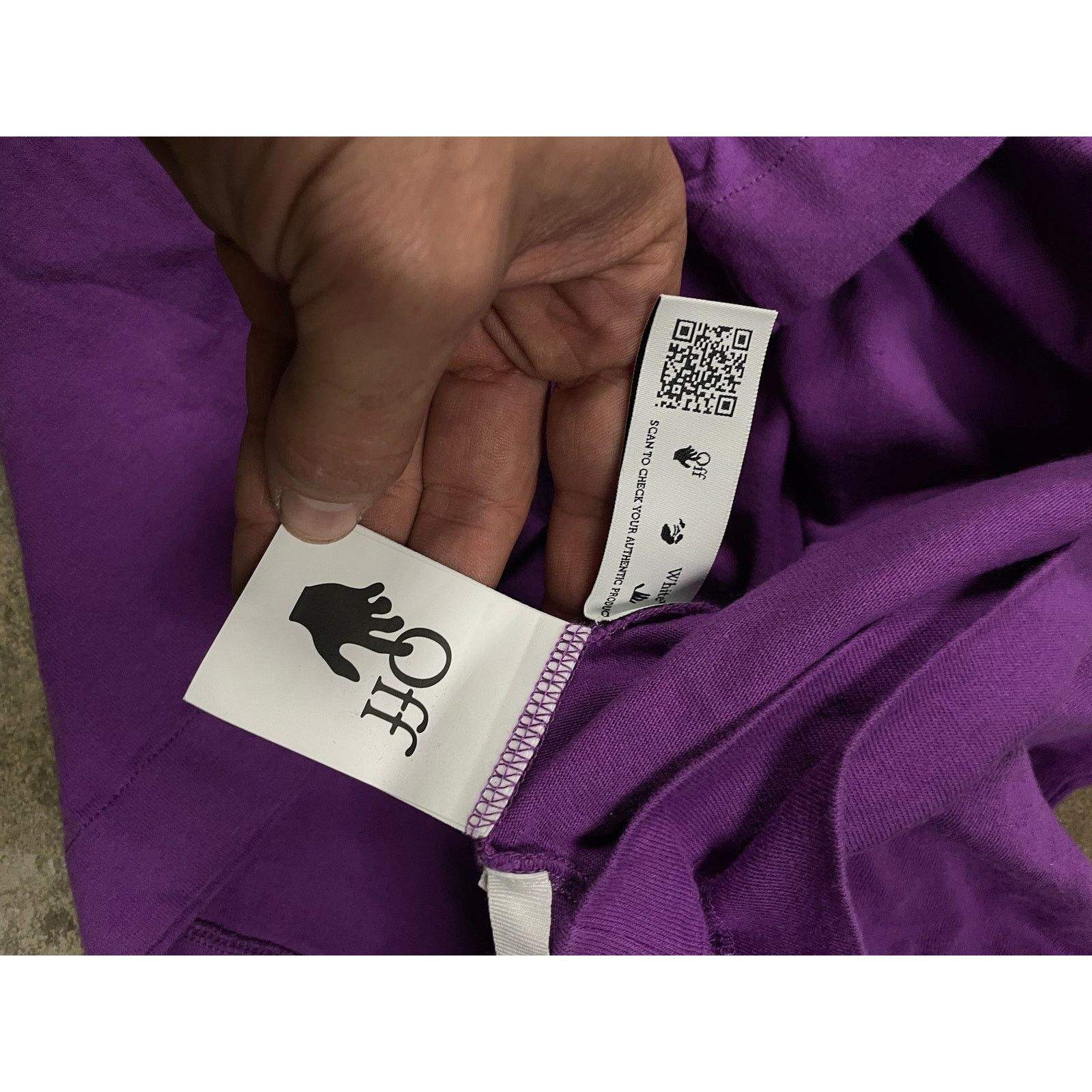 Off-White Off White Purple Jumbo Arrow Double LS Tee XL Size US XL / EU 56 / 4 - 5 Thumbnail