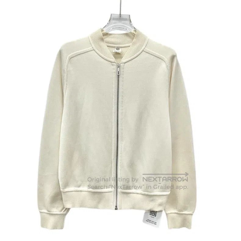 Hermes Hermes Off-white Geometric Print Silk Mixed Stand Collar Z Size XS / US 0-2 / IT 36-38 - 1 Thumbnail