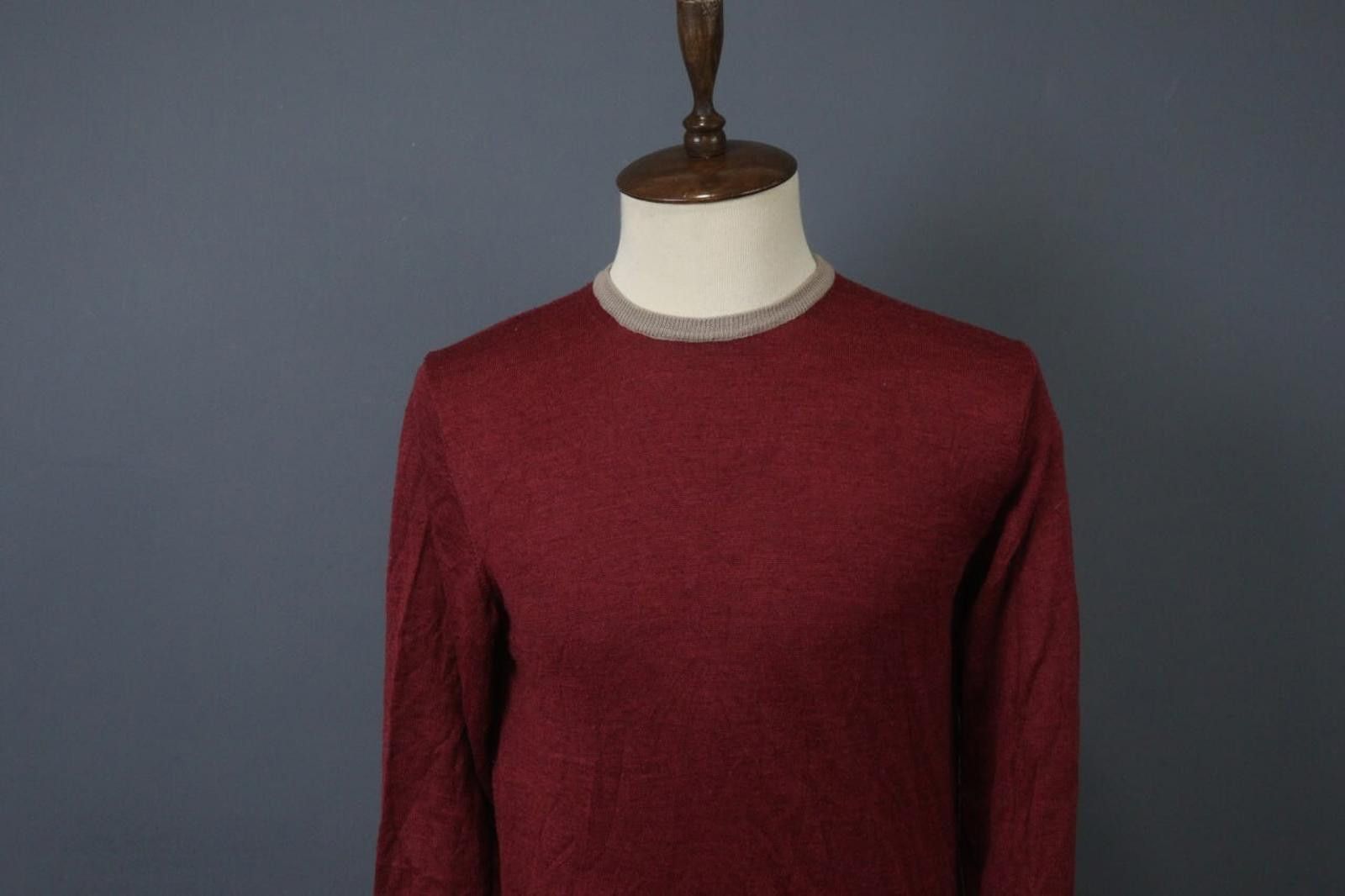 Kenzo Kenzo Red Wool Knitted Crew Pullover Sweater Size L Size L / US 10 / IT 46 - 2 Thumbnail