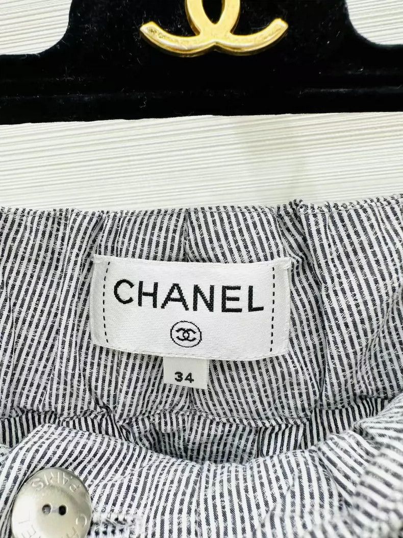 Chanel Chanel 24 striped wide-leg trousers Size 42" / US 20 - 2 Thumbnail