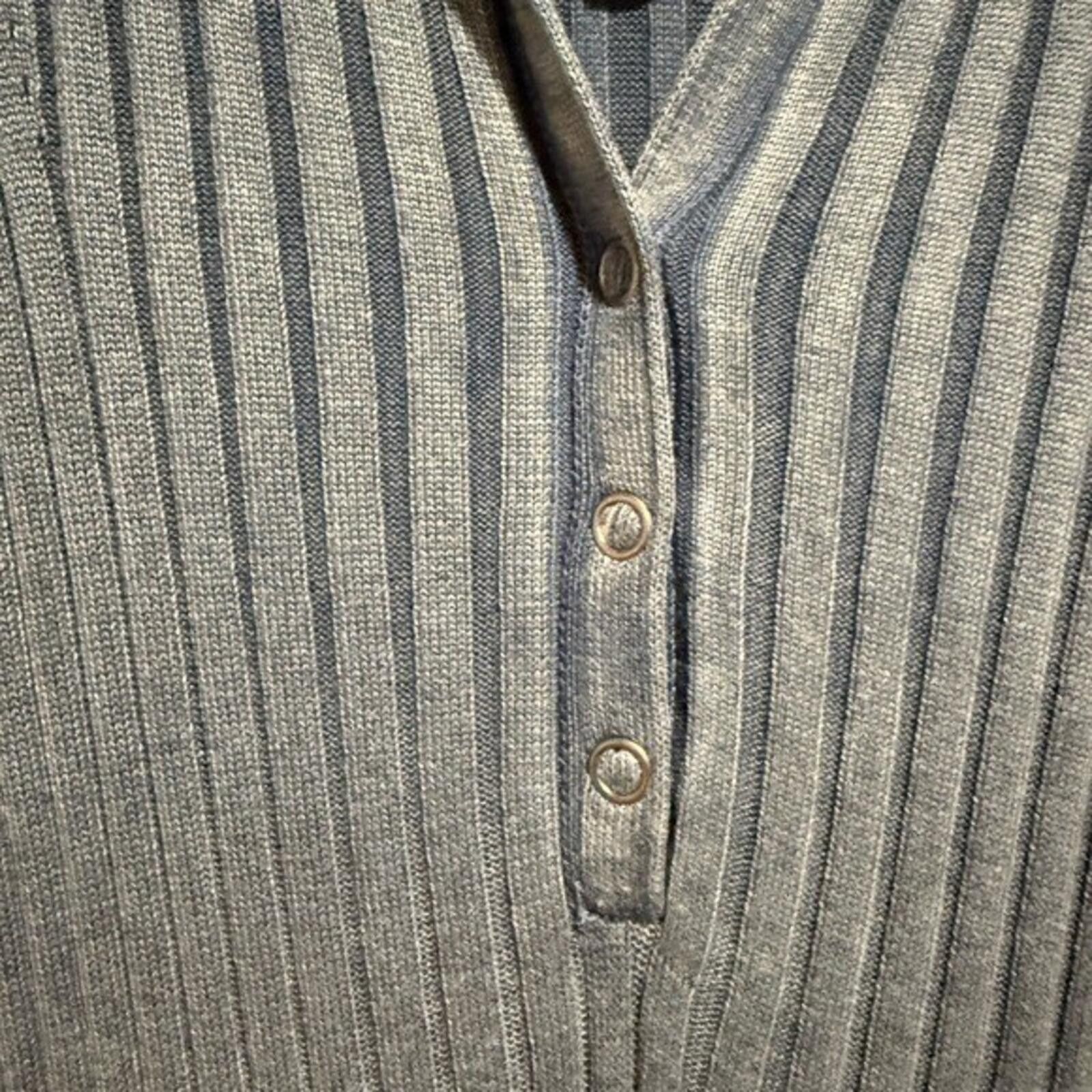 Other NWT Daily Practice Anthropologie Ribbed Blue Henley Maxi XL Size XL / US 12-14 / IT 48-50 - 3 Thumbnail