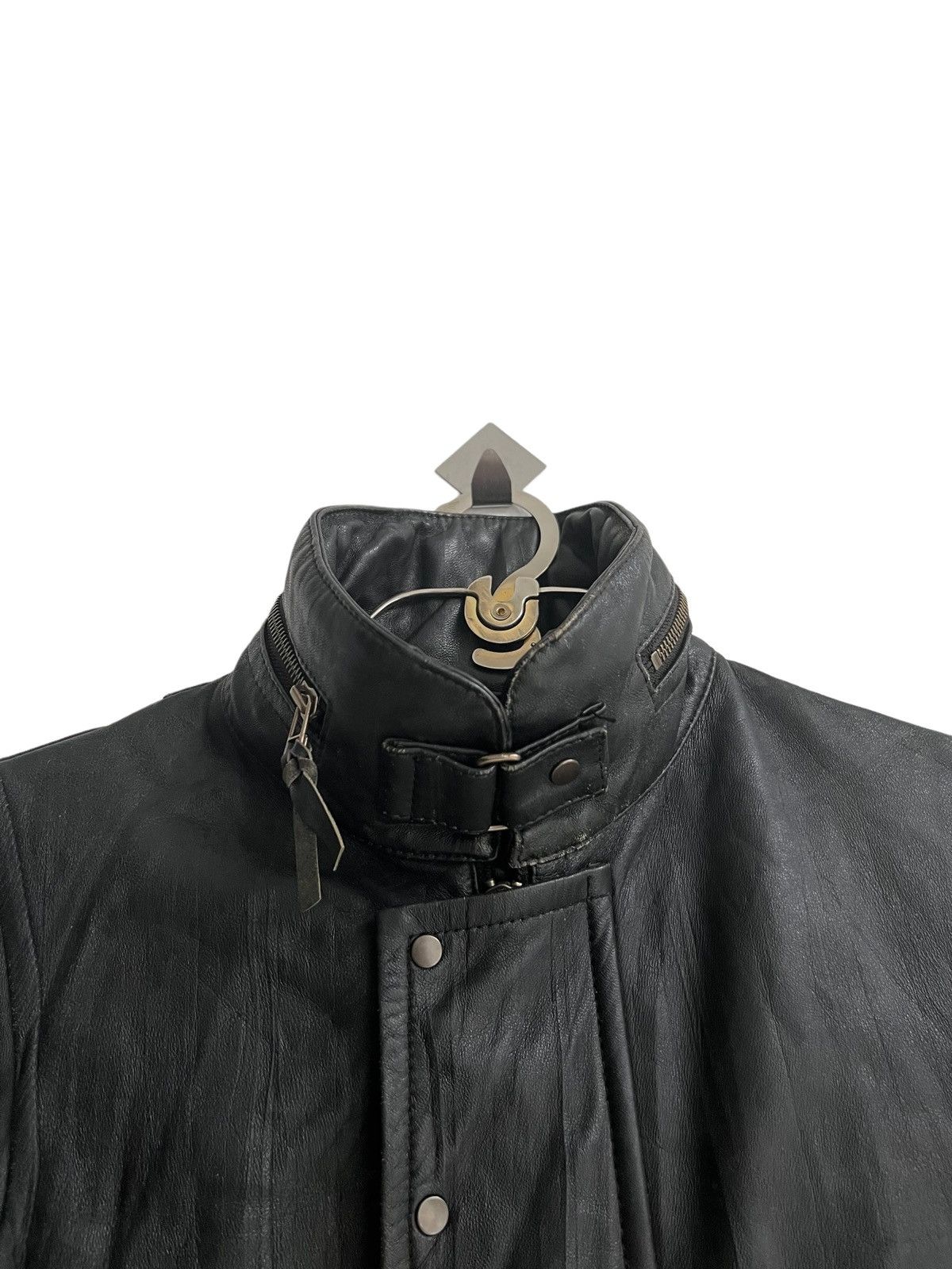 HIDEAWAYS Nicole Club for Men Leather Sheepskin Bono Biker Jacket Size US M / EU 48-50 / 2 - 6 Thumbnail