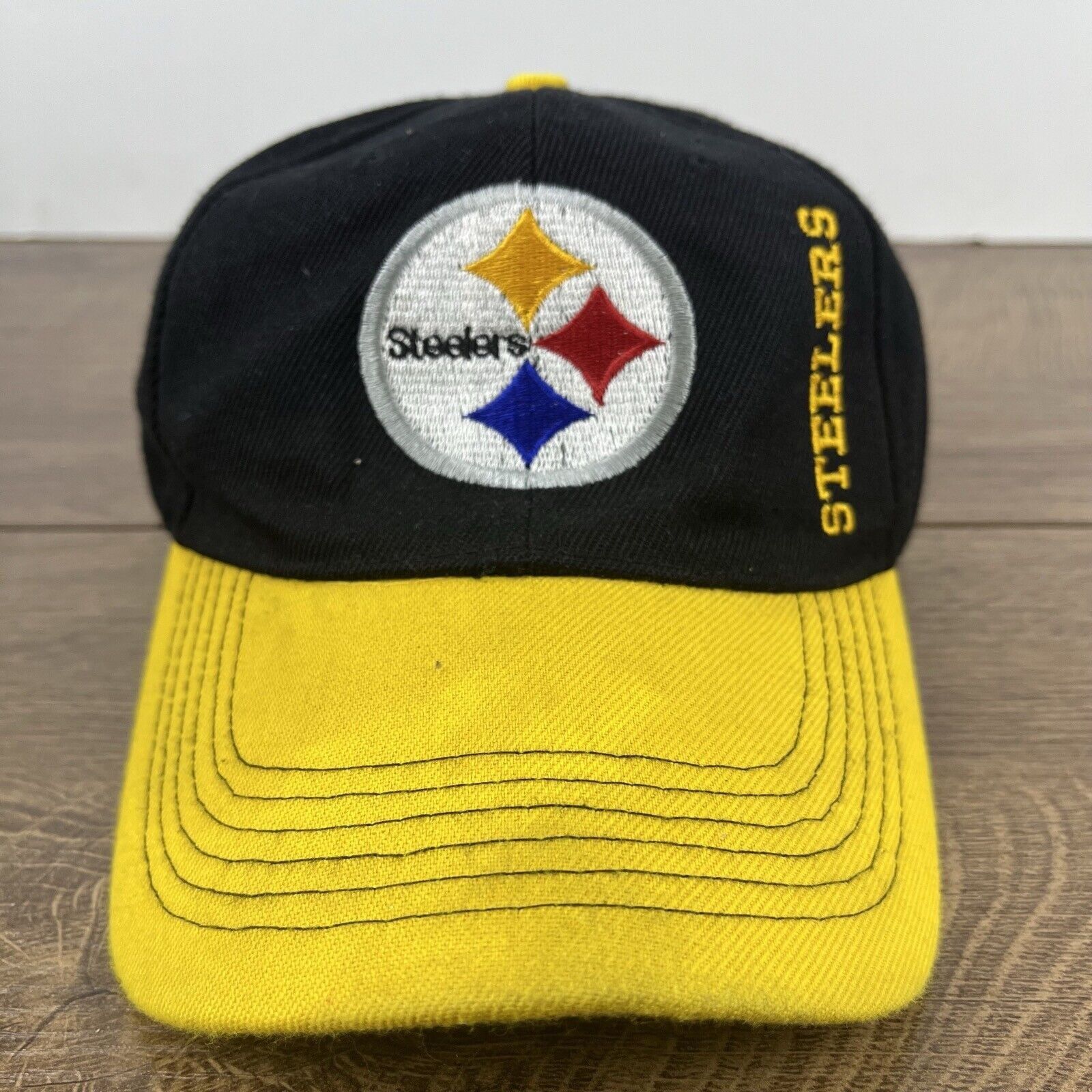 Other Pittsburgh Steelers Hat Yellow Bill Black Hat Adjustable Bla Size ONE SIZE - 4 Thumbnail