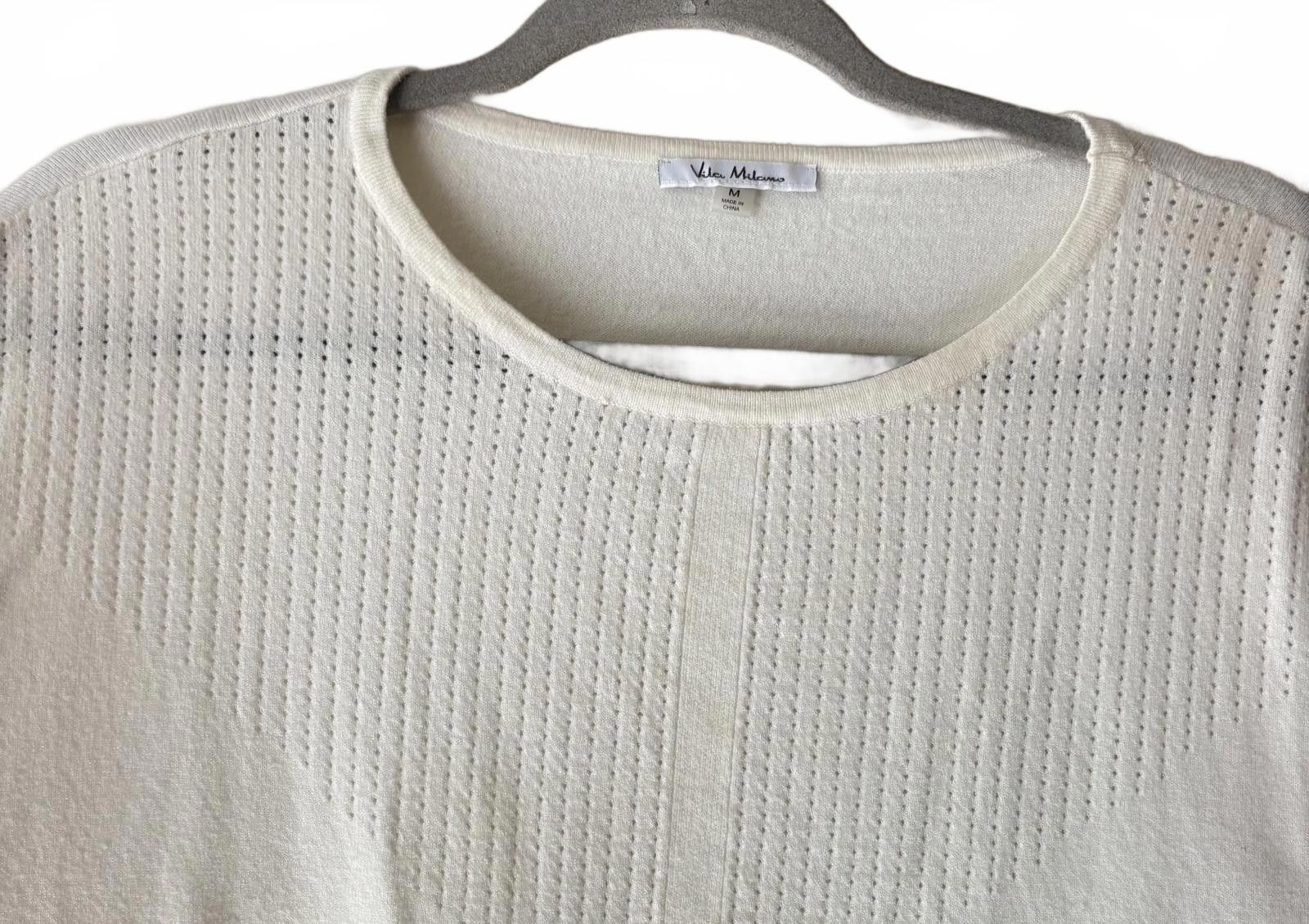 Other Vera Milano Cream Knit Top - Medium Size M / US 6-8 / IT 42-44 - 4 Thumbnail