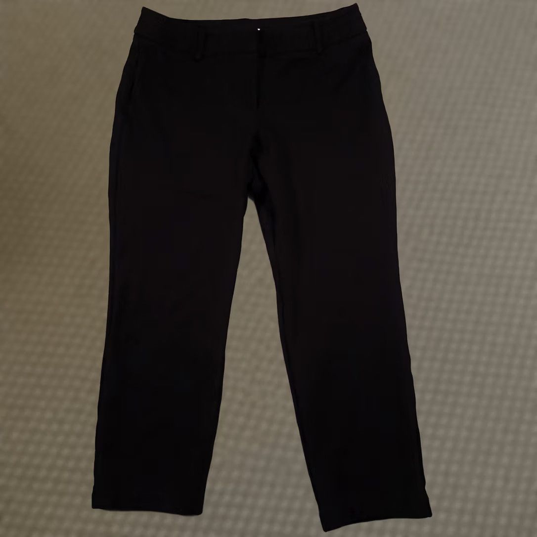 Vintage Chico's Pants Women's 10 Short Black Straight Stretch Ponte Chino 32X26 Size 32" / US 10 / IT 46 - 1 Thumbnail