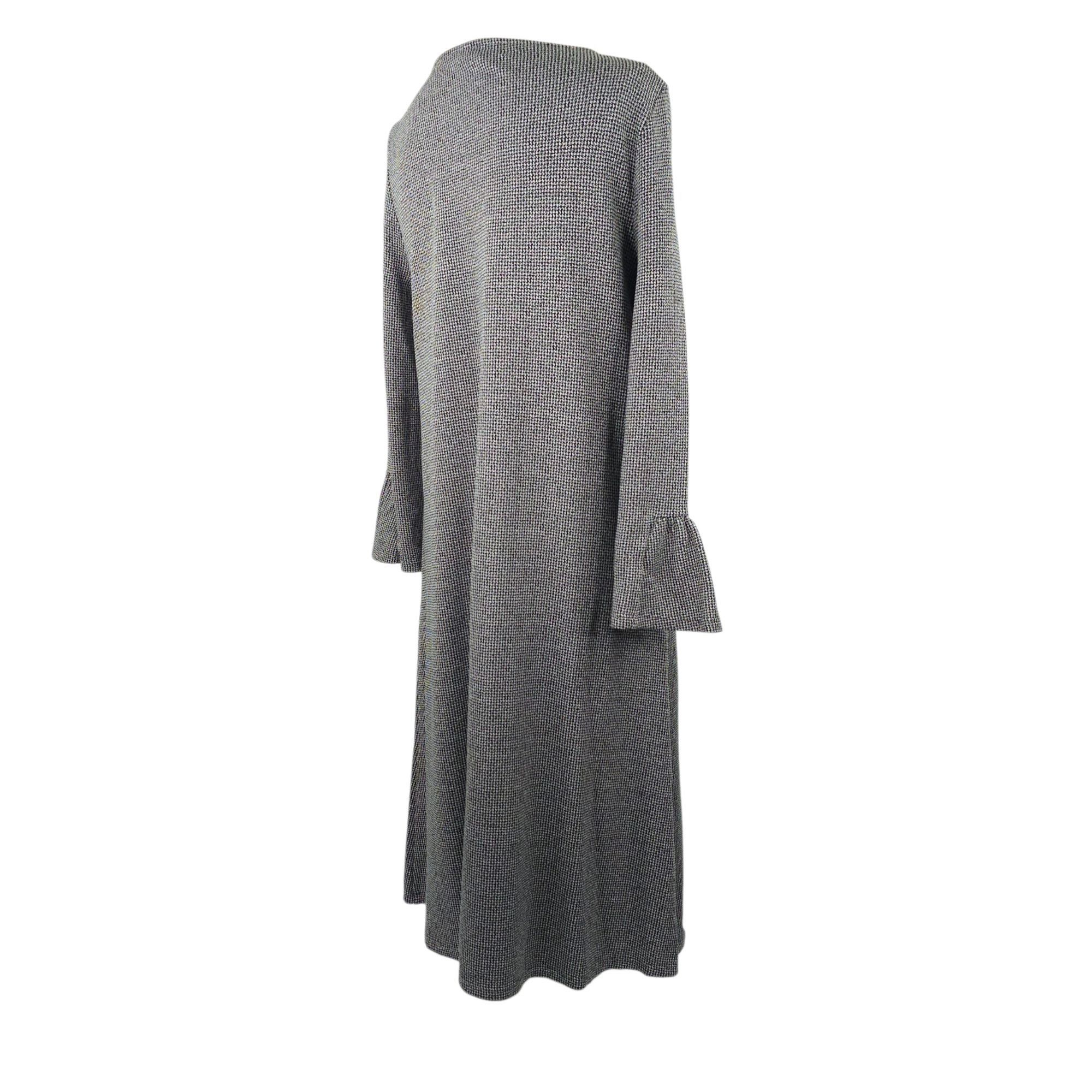 J. Jill J JILL Wearever Dress Womens S Gray Houndstooth Flutter Size S / US 4 / IT 40 - 15 Thumbnail