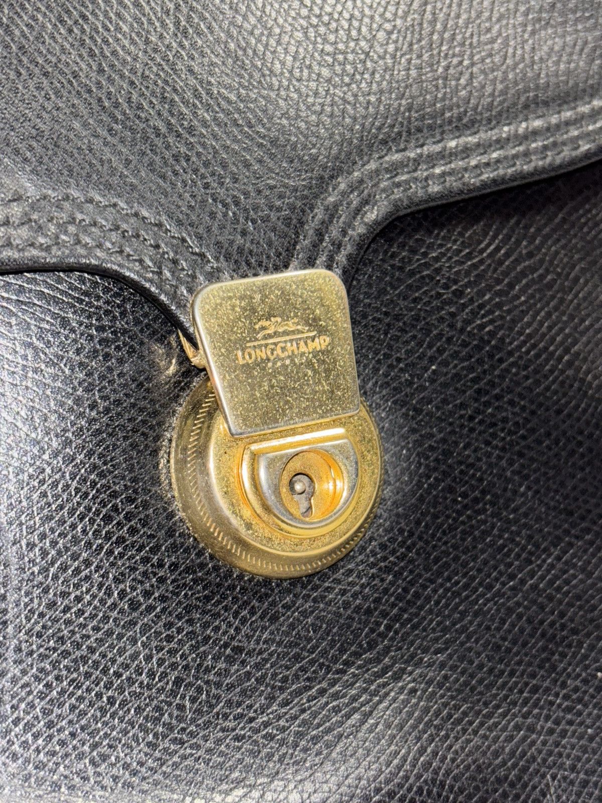 Longchamp (Rare) Longchamp Leather 2 Way W/Lock Key and Green Card Size ONE SIZE - 10 Thumbnail