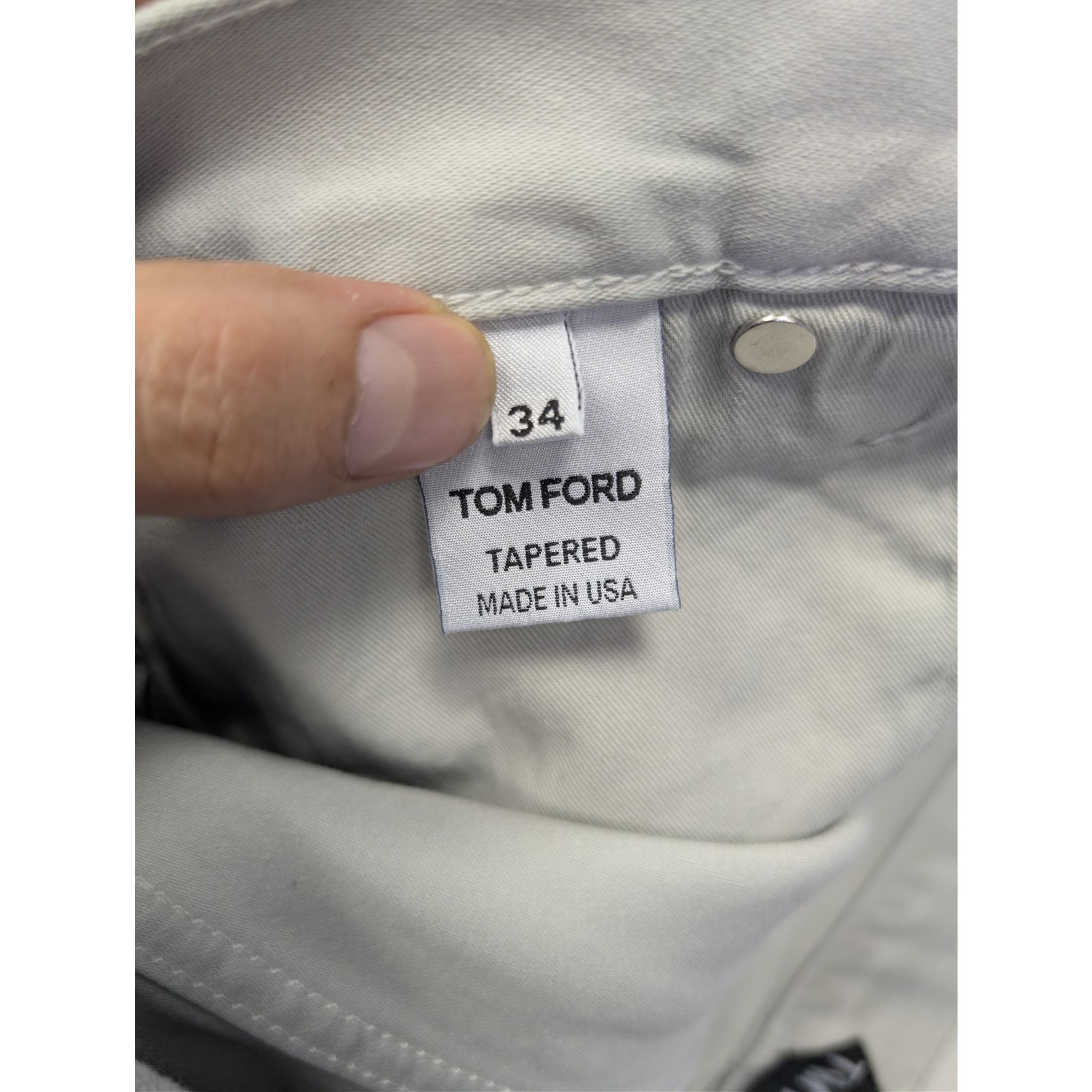 Tom Ford o1rshd1 Tapered Fit Denim Jeans in Grey Size US 34 / EU 50 - 16 Thumbnail