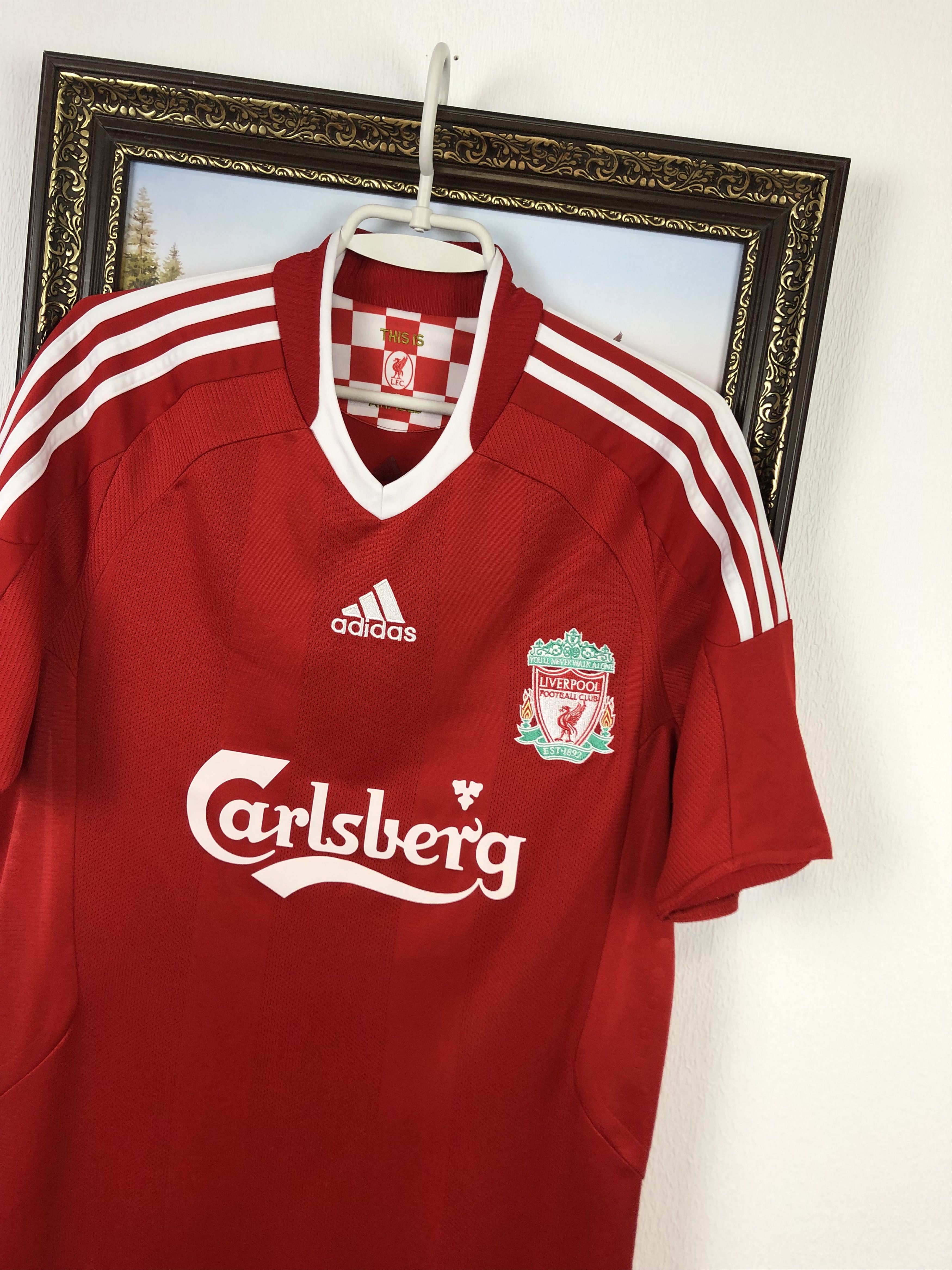 Adidas Liverpool football shirt 2008 Soccer Adidas Jersey Rare Size US S / EU 44-46 / 1 - 4 Thumbnail