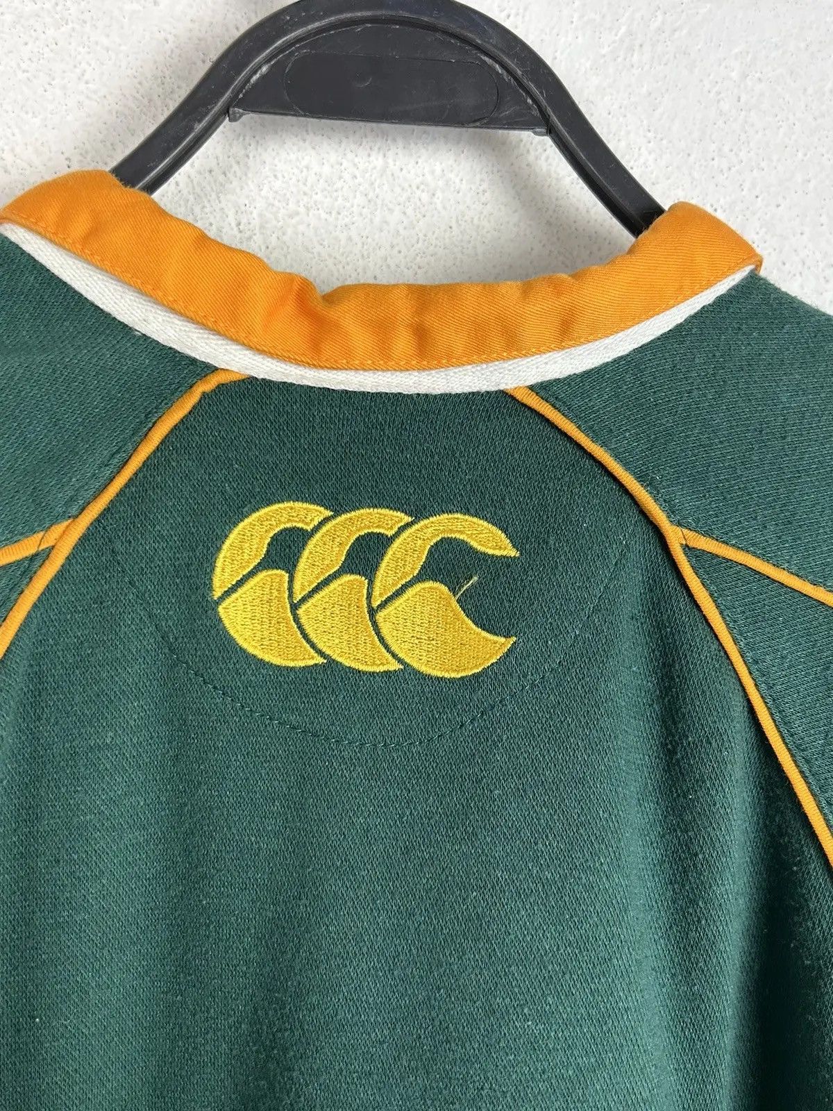 Canterbury of New Zealand 00s Vintage Canterbury x SA Rugby Polo Shirt In Green Size US S / EU 44-46 / 1 - 7 Thumbnail
