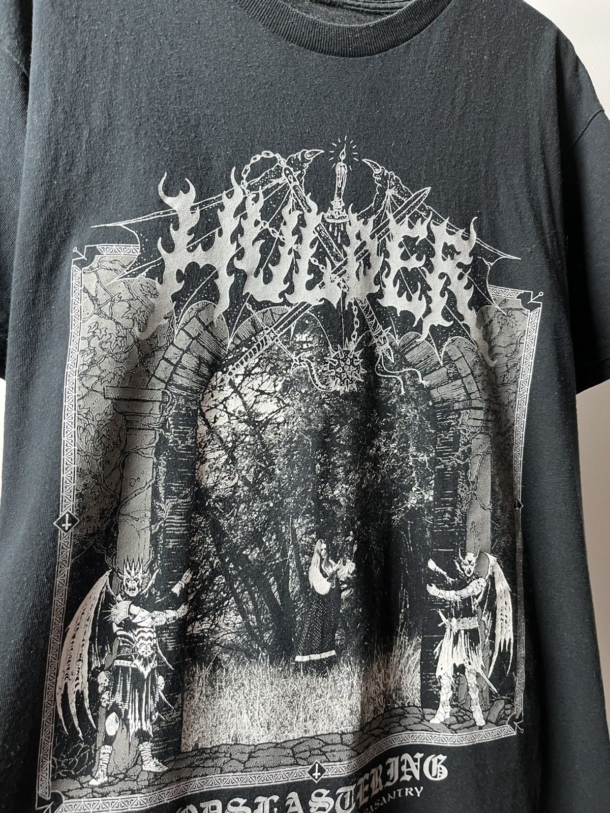 Band Tees Hulder Godslastering Black Metal T-Shirt Size L Size US L / EU 52-54 / 3 - 4 Thumbnail