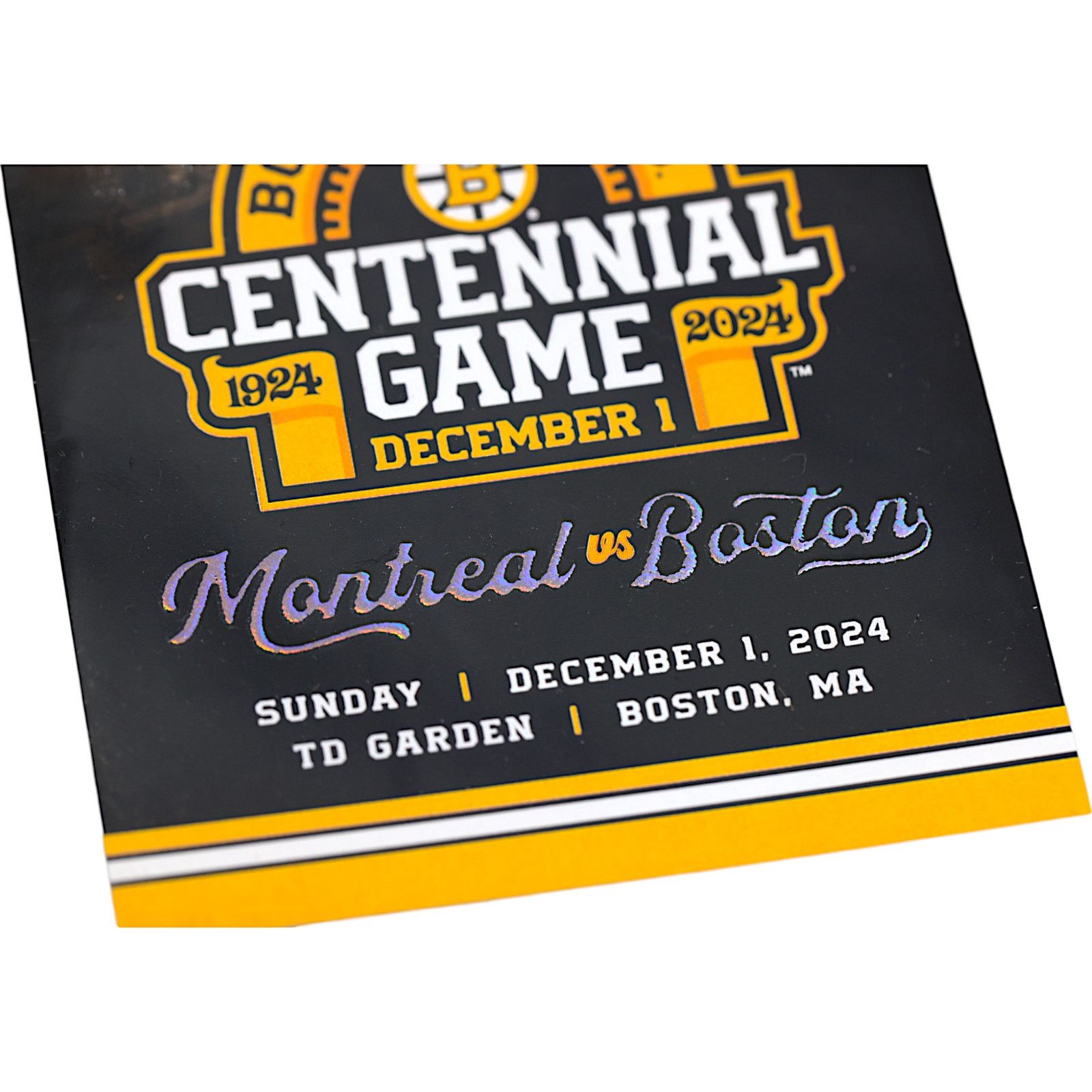 NHL Boston Bruins v Montreal Canadiens Centennial Commem. Ticket Size ONE SIZE - 4 Thumbnail