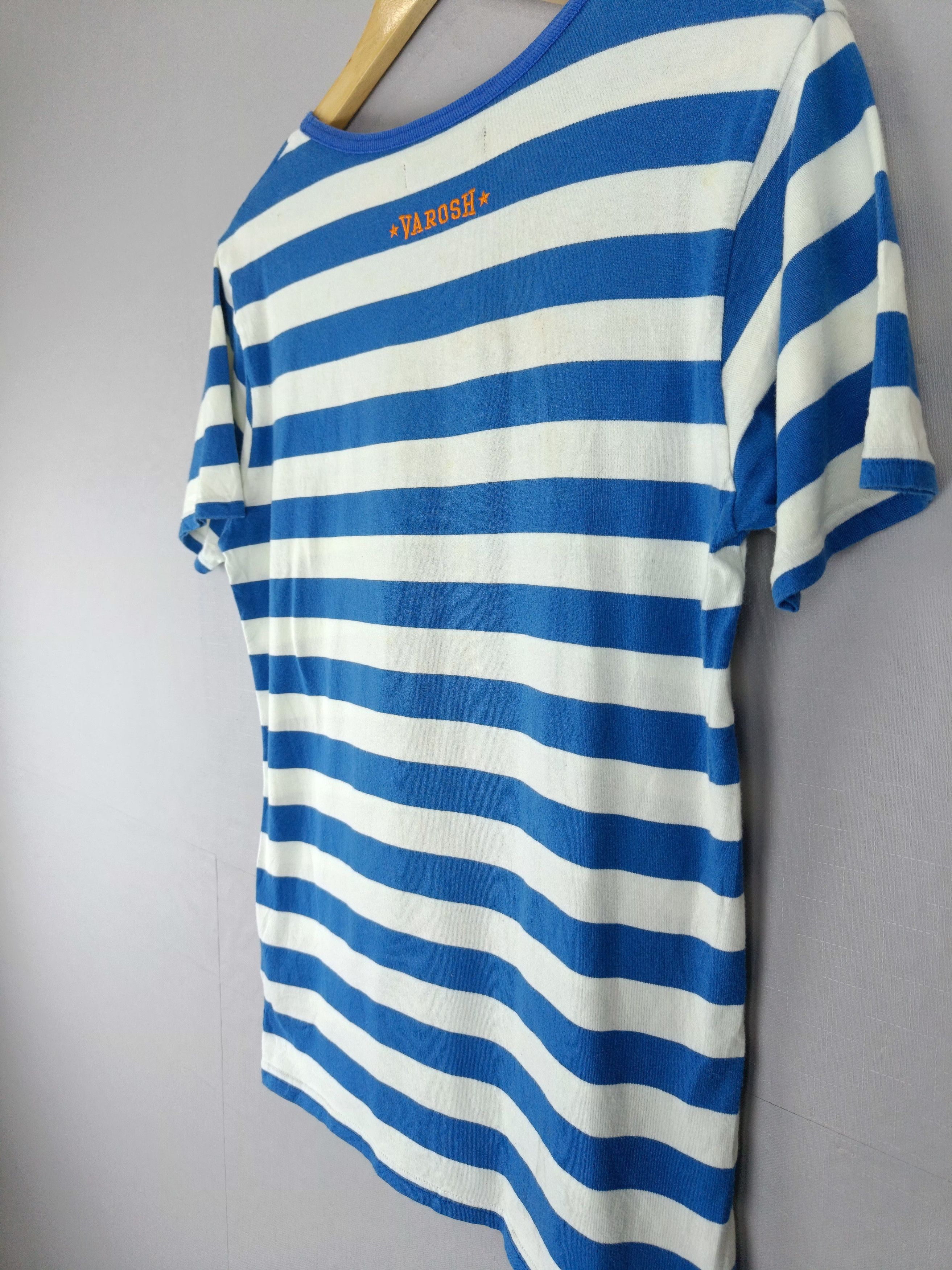 Japanese Brand Varosh Little Girl Stripe Blue Short Sleeve Shirt Size M / US 6-8 / IT 42-44 - 6 Thumbnail