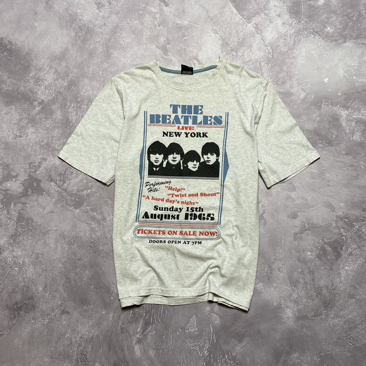 Pre-owned Band Tees X Rock T Shirt Vintage The Beatles 2012 Big Logo Y2k 90's Tee Size L In White
