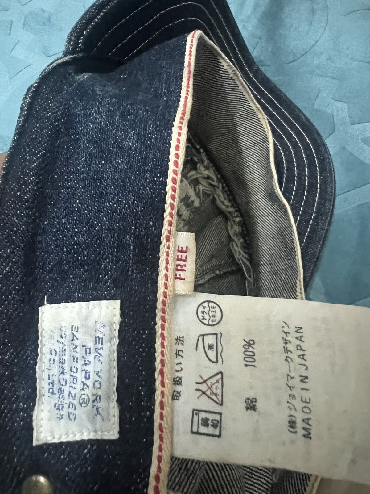 Vintage Base Ball Congress Cap Selvedge denim - 80’s New York Papa Size ONE SIZE - 11 Thumbnail