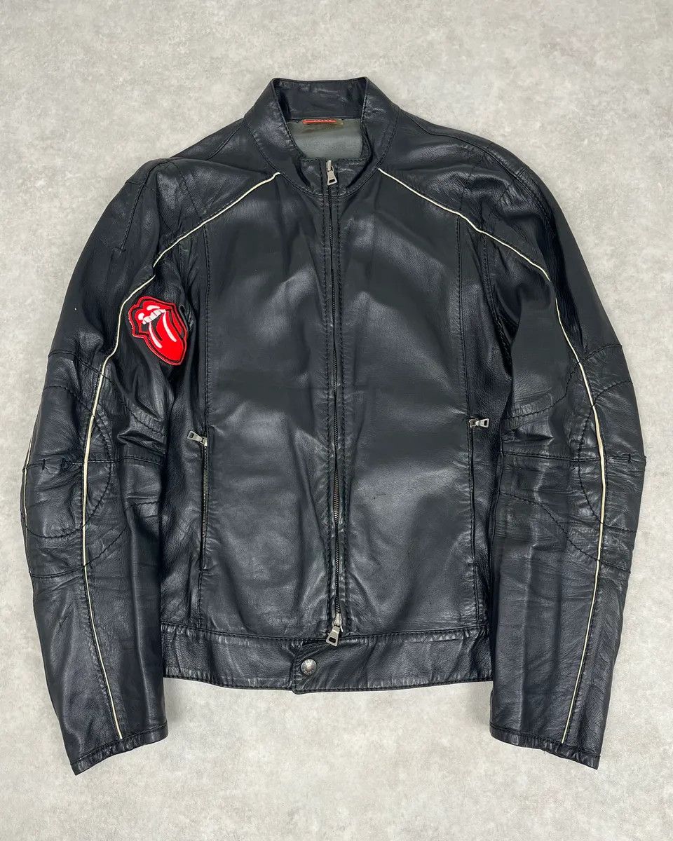 Prada 2000s Prada Black Leather Lips Biker Jacket Size US S / EU 44-46 / 1 - 1 Thumbnail