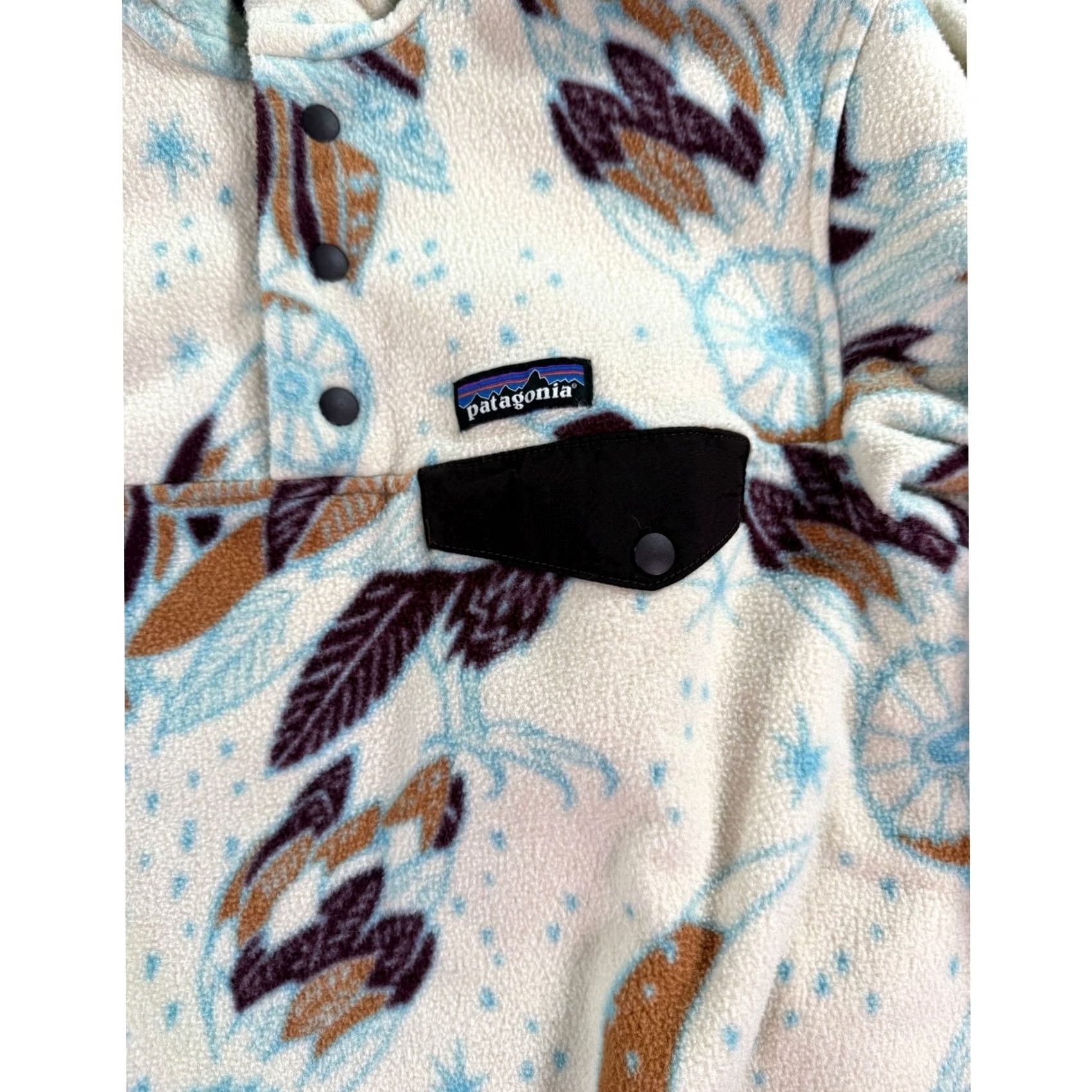 Patagonia Patagonia Synchilla Fleece Pullover Jacket Adult Small Cream Owl Print AOP Size S / US 4 / IT 40 - 3 Thumbnail