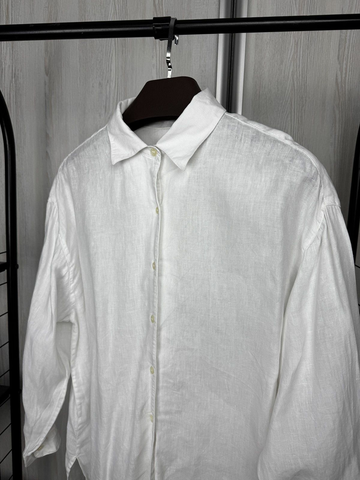120% Lino 120% Lino Linen Long Sleeve Button up White Shirt Women's 44 Size M / US 6-8 / IT 42-44 - 4 Thumbnail