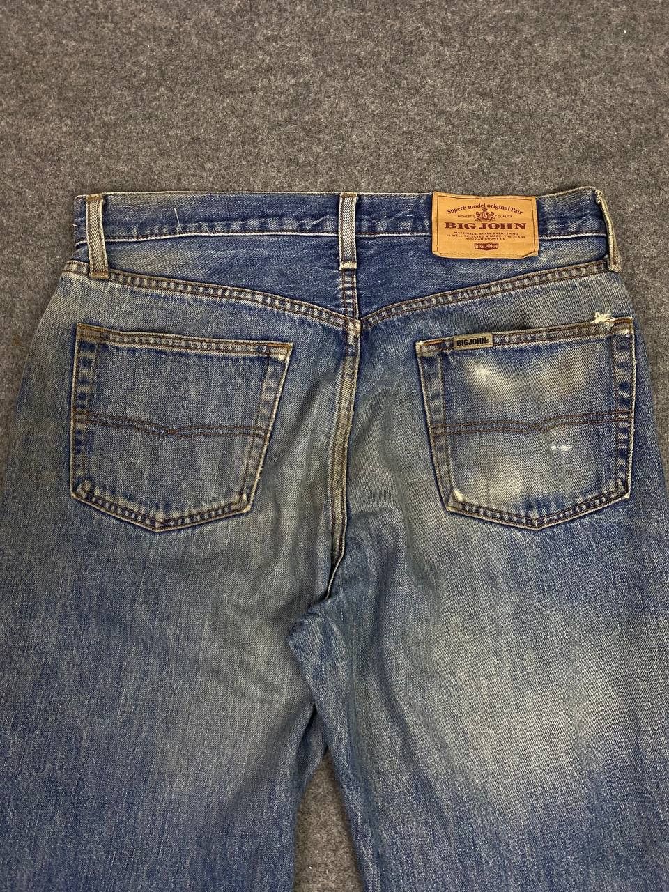 Big John vintage big john distressed denim nice design Size US 33 - 3 Thumbnail