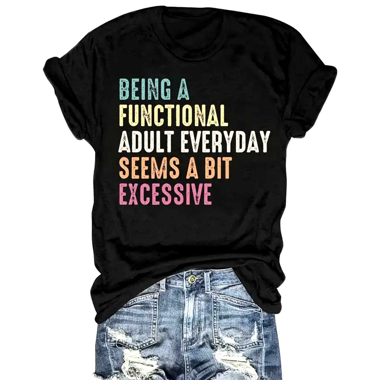 Other Sarcastic Funny Adulting T Shirt Short Sleeve Crew Neck 12 Size XL / US 12-14 / IT 48-50 - 2 Thumbnail