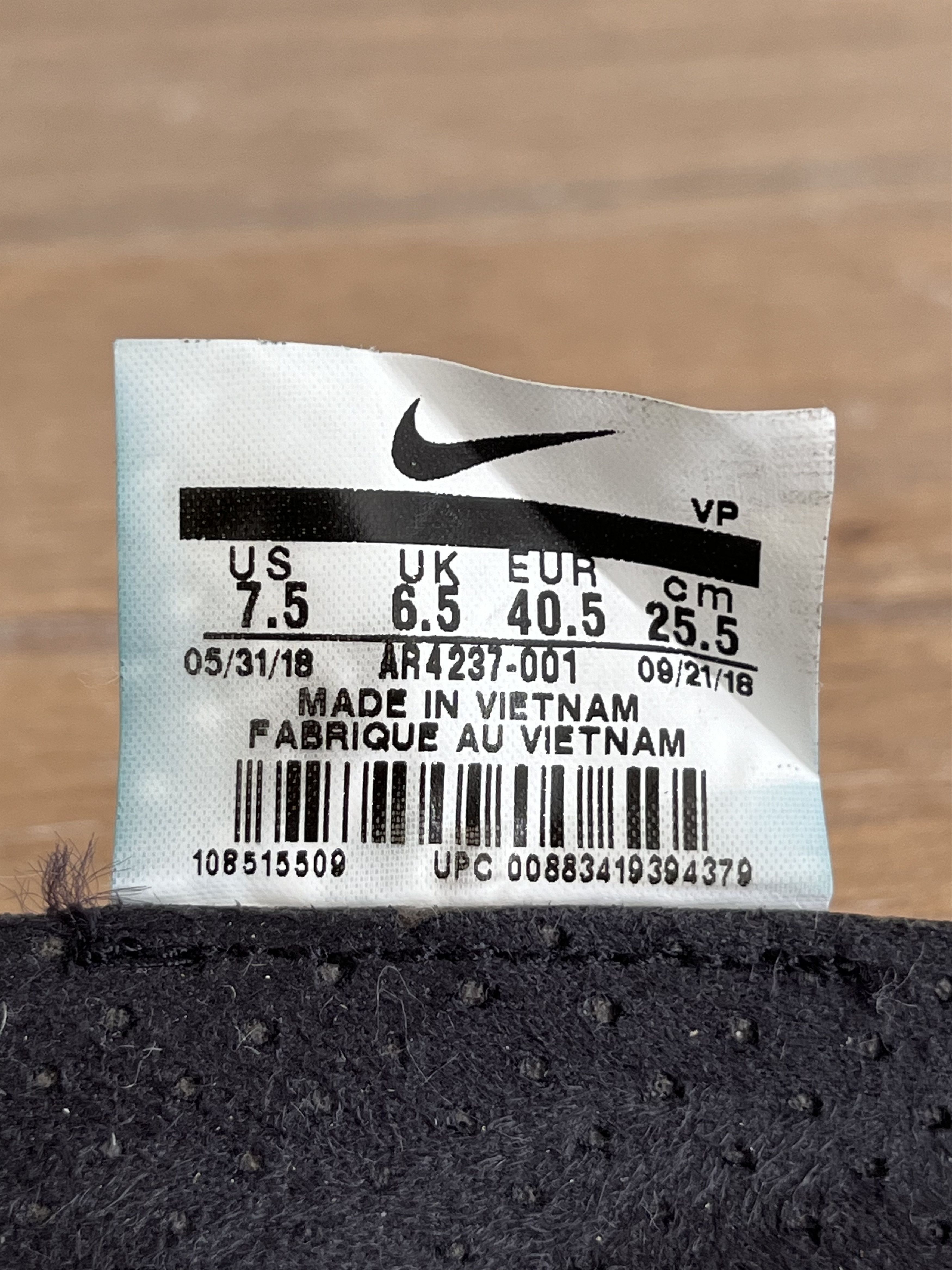 Fear of God × Nike Nike Air Fear of God 1 ‘Black’ Size US 7.5 / EU 40-41 - 7 Thumbnail