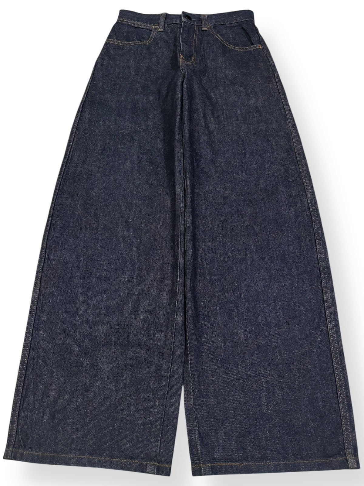 Lemaire × Uniqlo Vintage Uniqlo x Lemaire Dark Blue Wide Leg Baggy Jeans Size 25" / US 0 / IT 36 - 1 Thumbnail