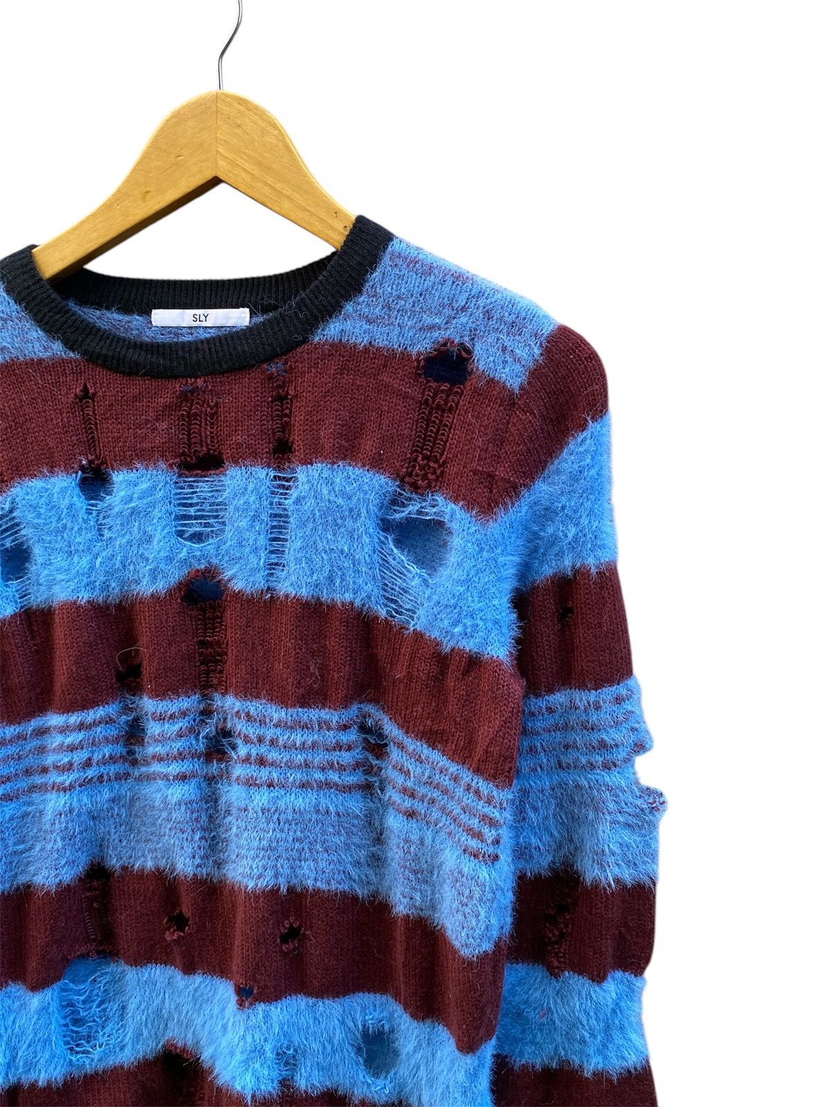 Hysteric Glamour SLY Distressed Grunge Punk Mohair Knitted Sweater Size US M / EU 48-50 / 2 - 3 Thumbnail
