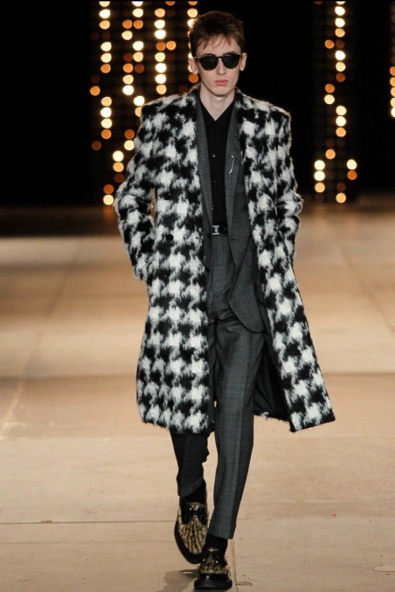 Saint Laurent Paris Saint Laurent Paris 14fw Thousand Bird Grid Coat-2506 Size US XS / EU 42 / 0 - 7 Thumbnail