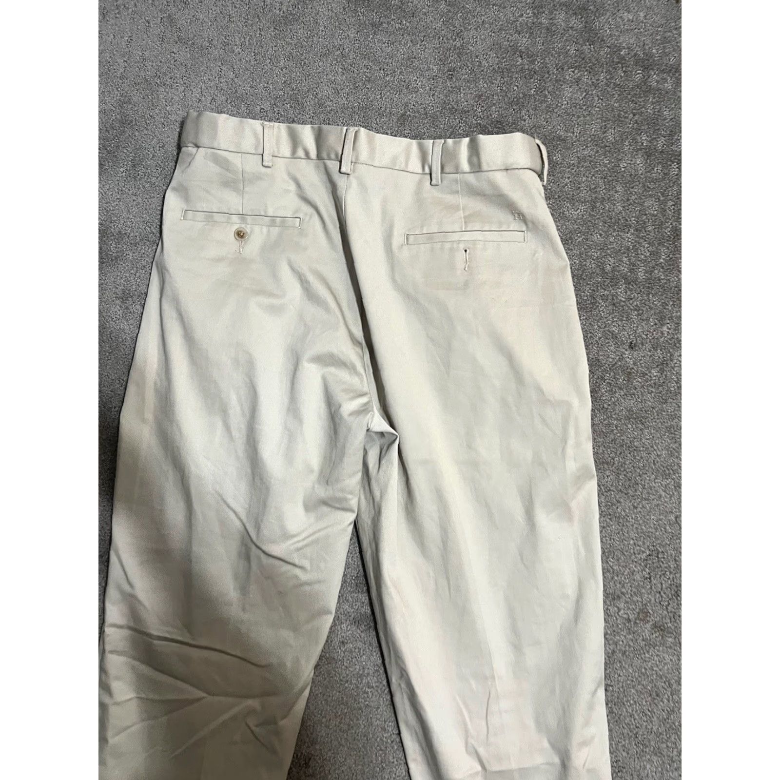 Haggar Haggar Classic Fit Flat Front Pants Mens 34x32 Beige Khaki 34 Regular Cotton Blend Pants 90s City Preppy Mens Size US 34 / EU 50 - 4 Thumbnail