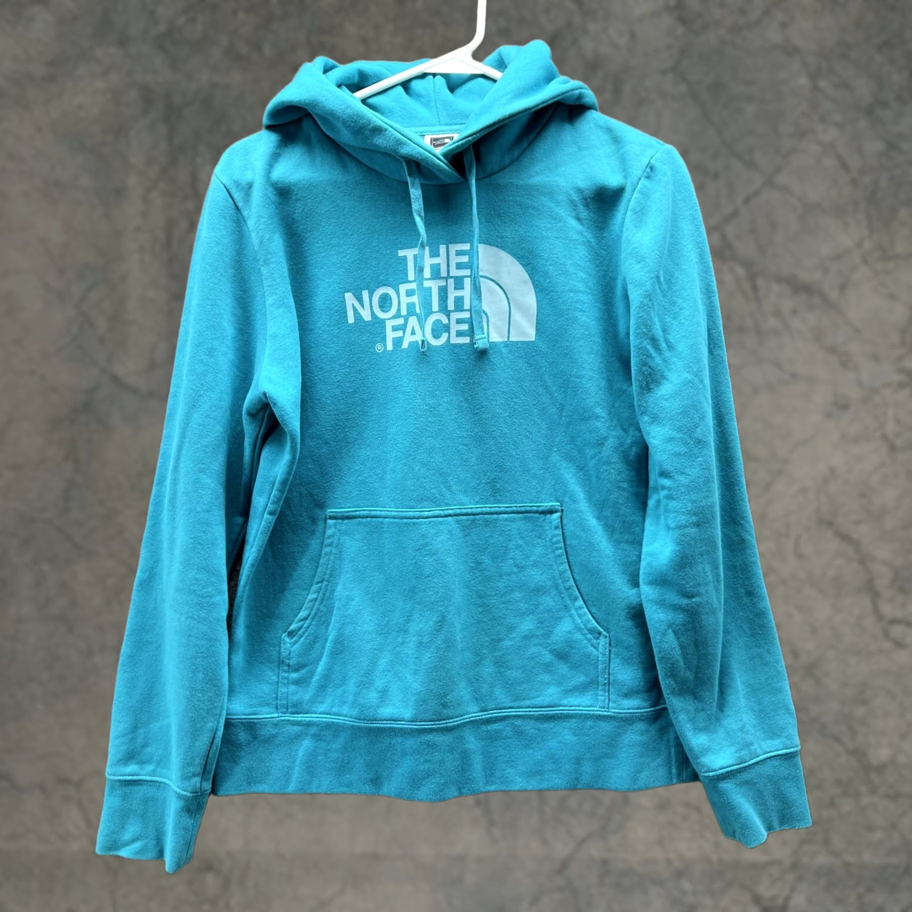 The North Face VINTAGE The North Face Sweater Women M Teal Blue Hoodie Pullover Jacket VTG Size M / US 6-8 / IT 42-44 - 1 Thumbnail