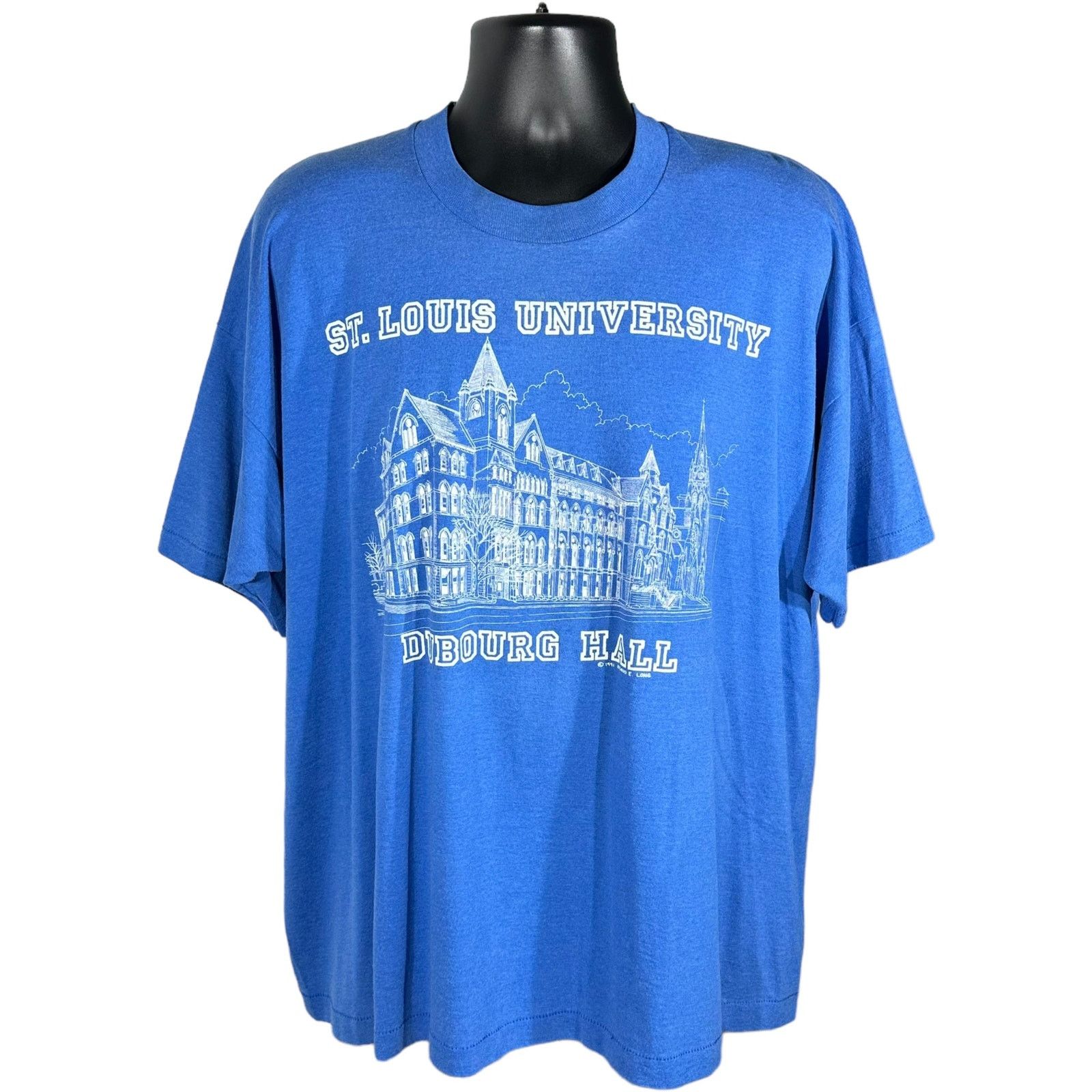Vintage Vintage St. Louis University Dubourg Hall Tee 1991 Size US XXL / EU 58 / 5 - 1 Thumbnail