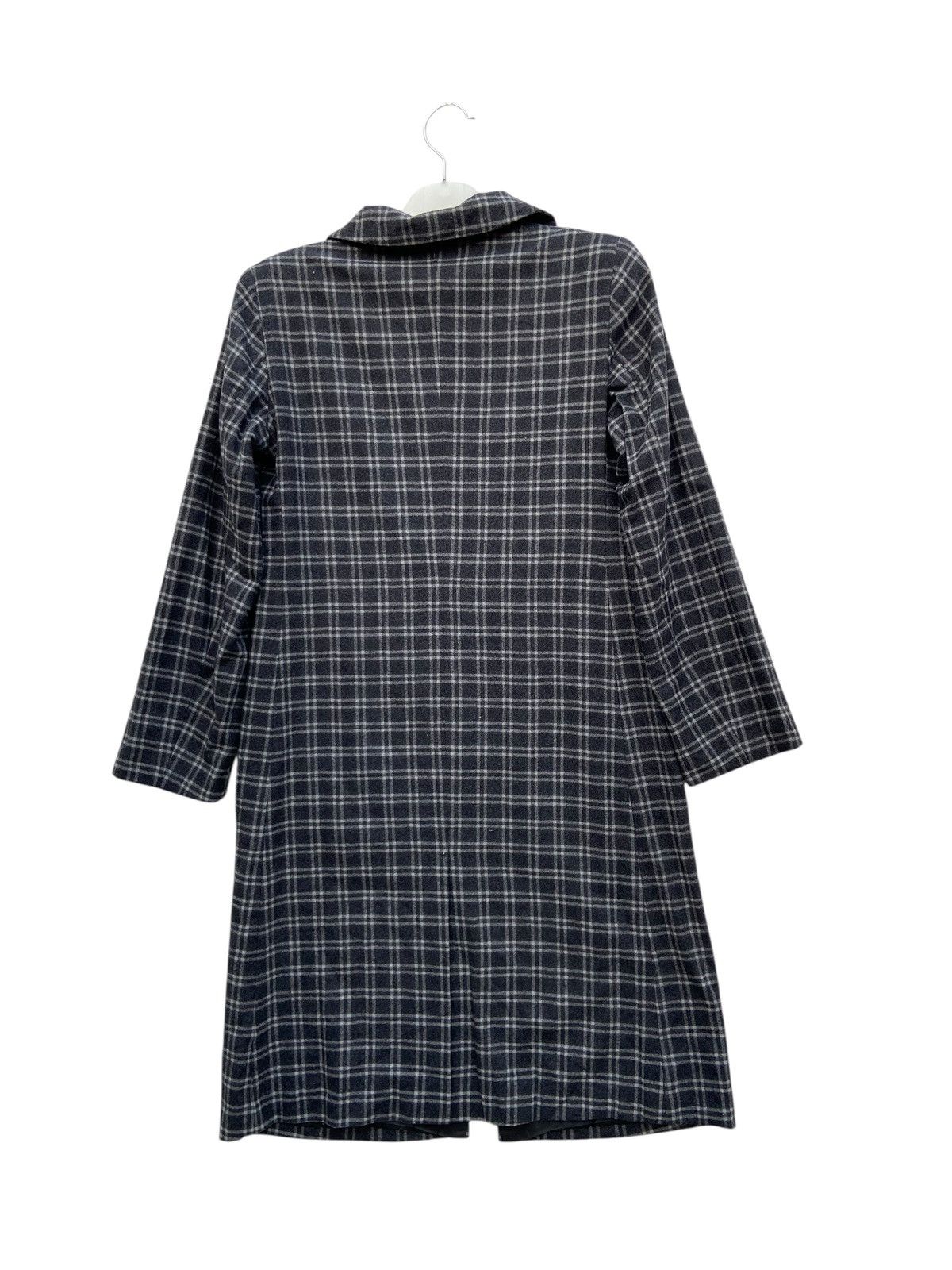 agnes b. Agnes B. Paris Vintage 90s Plaid Longline Zip-Up Coat Size M / US 6-8 / IT 42-44 - 2 Thumbnail
