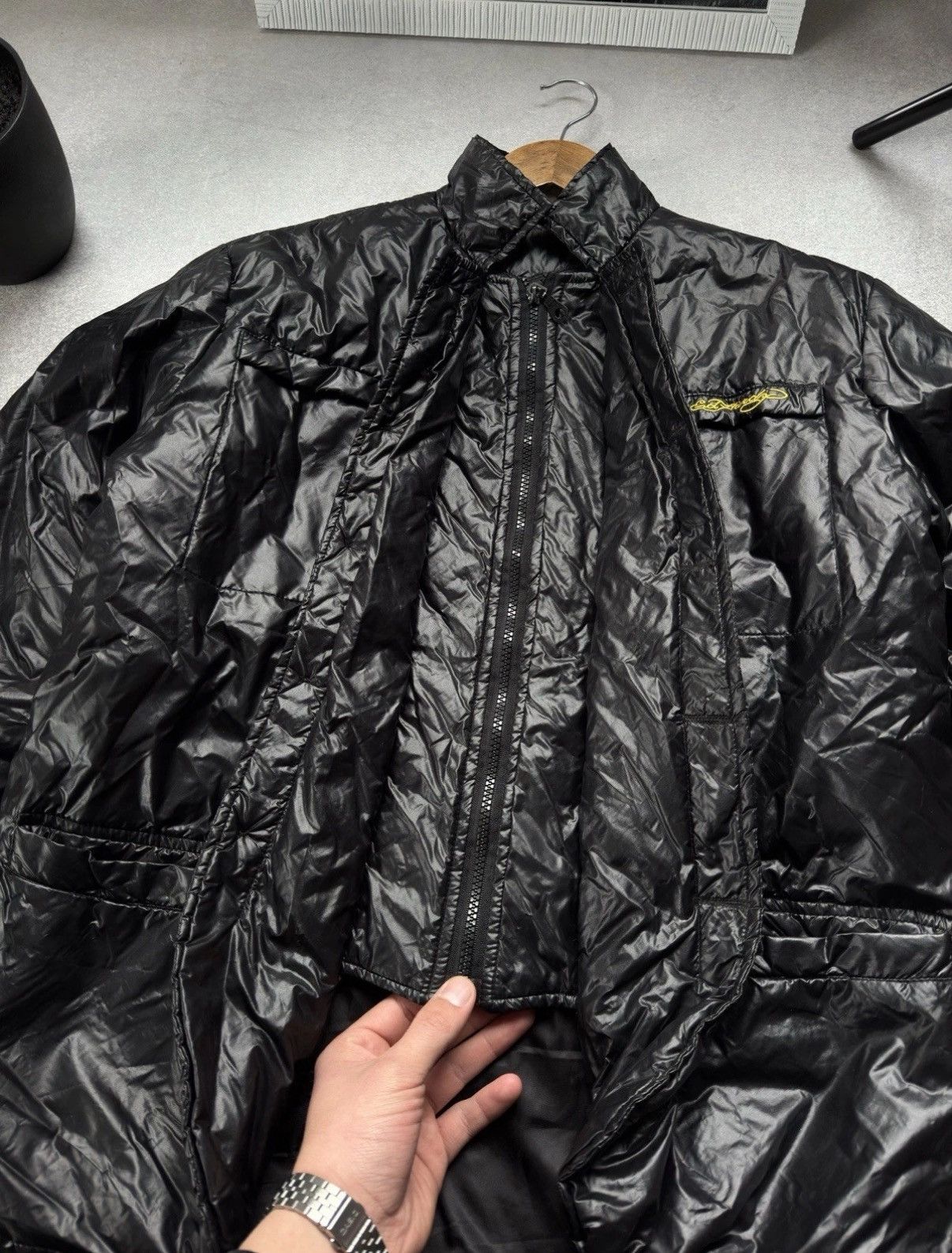 Ed Hardy Vintage Ed Hardy By Christian Audigier Big Logo Nylon Jacket Size US M / EU 48-50 / 2 - 8 Thumbnail