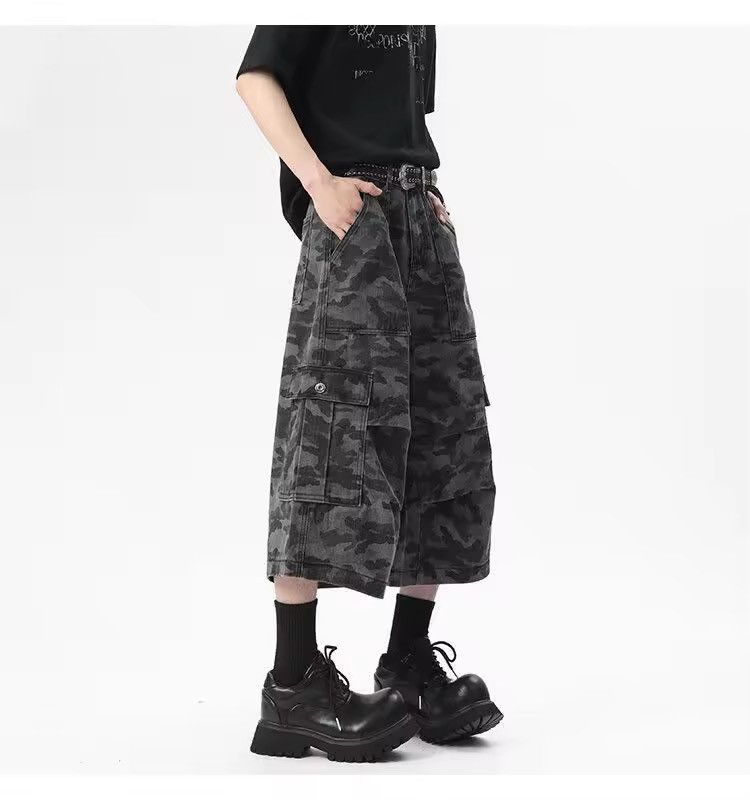 Designer Camo Streetwear Baggy Loose Jorts Shorts Y2k Size US 32 / EU 48 - 8 Thumbnail