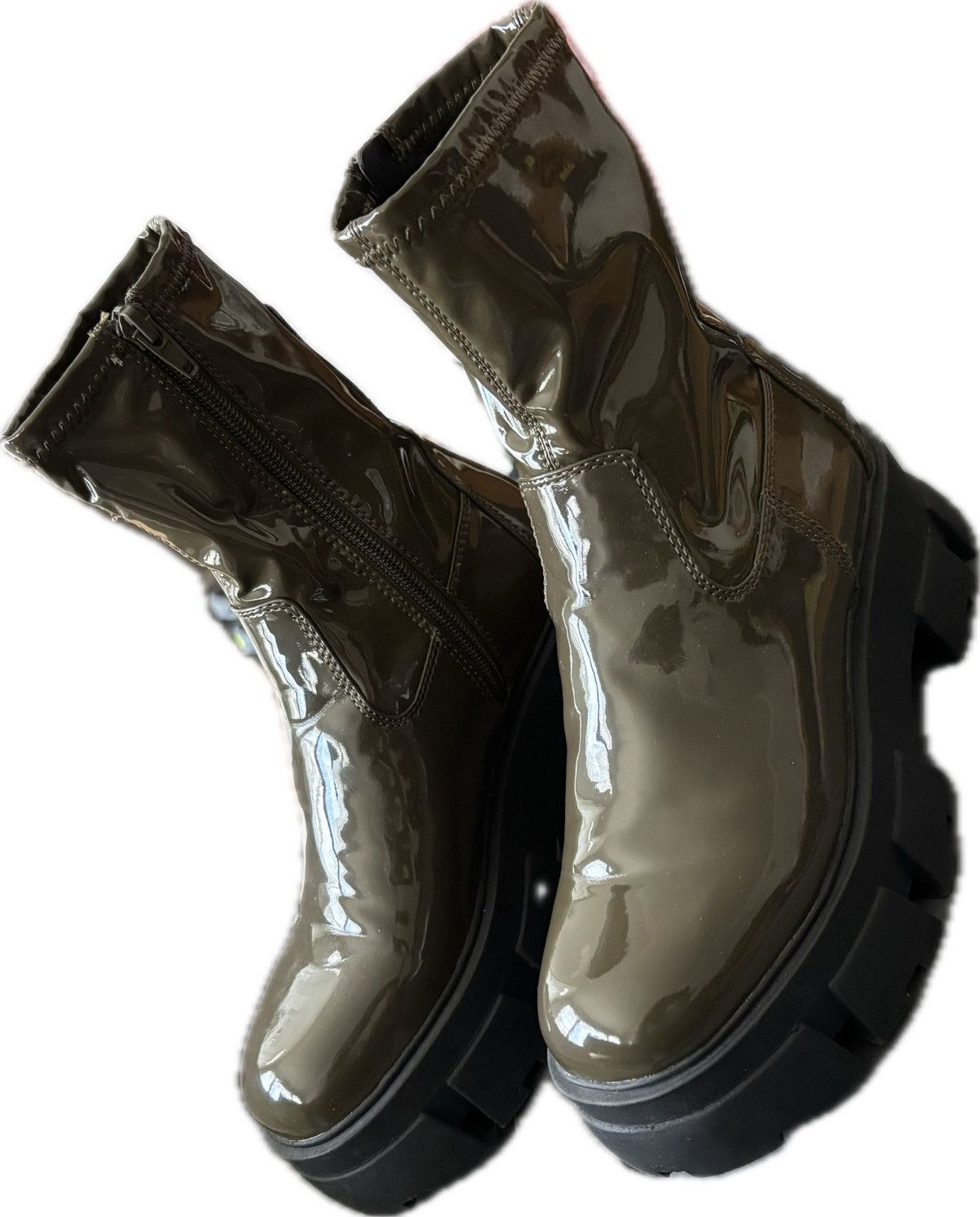Aldo New Aldo grand-sole olive green mid platform boots size 7 Size US 7 / IT 37 - 2 Thumbnail