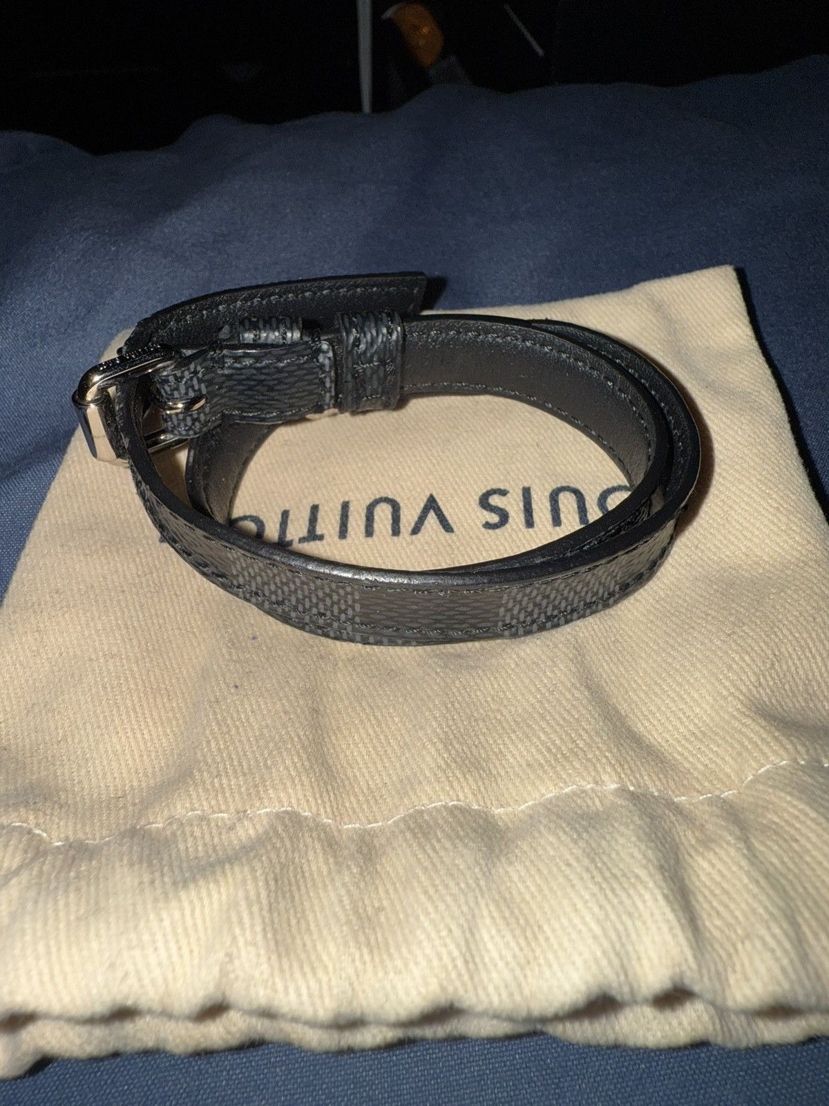 Louis Vuitton Louis Vuitton Sign In Double Bracelet Damier Graphite Size ONE SIZE - 4 Thumbnail