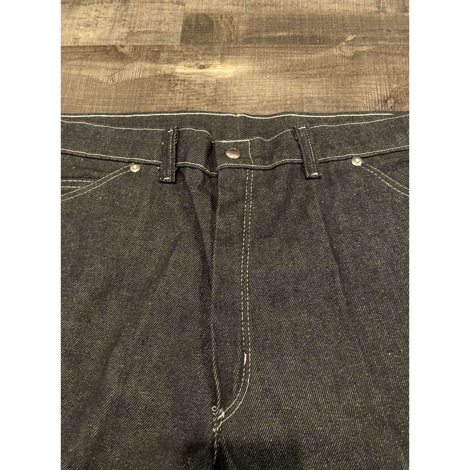 Denime VINTAGE Renegade Denim Jeans Mens Size 38x33 Dark Wash Blue 1970s Rockabilly Casual Jeans Mens Size US 38 / EU 54 - 6 Thumbnail