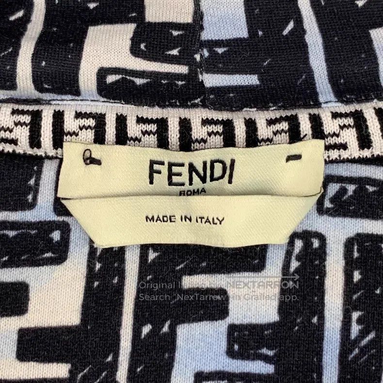 Fendi Fendi Blue tie-dye double F monogram all-over print cotton Size M / US 6-8 / IT 42-44 - 5 Thumbnail