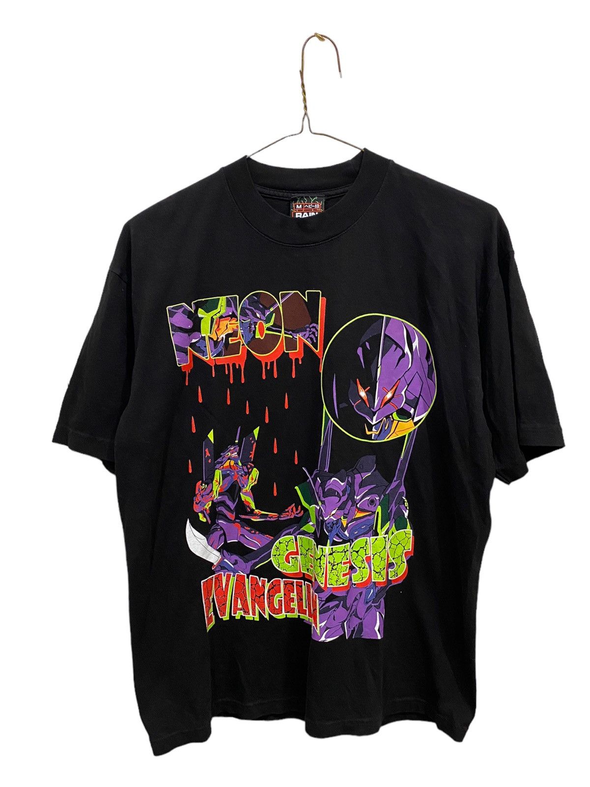 Anime Rain Street Neon Genesis Evangelion Boot Graphic T Shirt Size US M / EU 48-50 / 2 - 1 Thumbnail