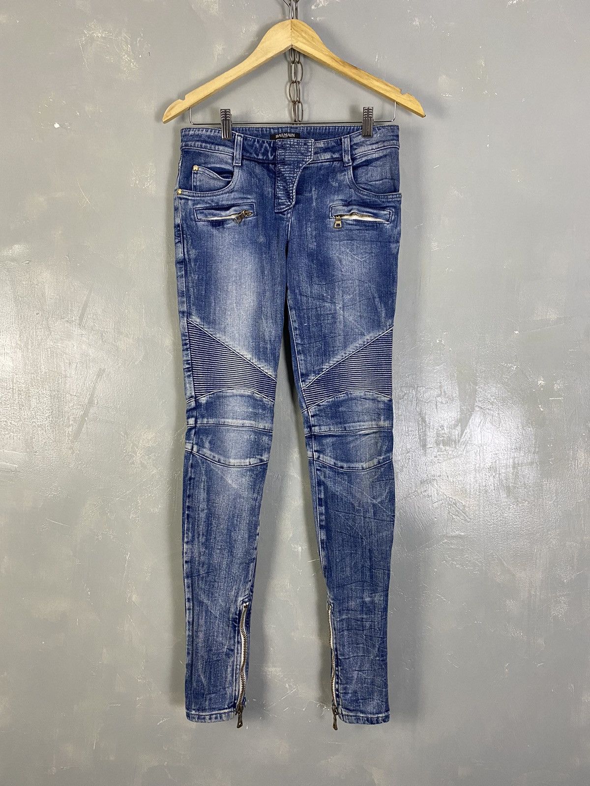 Balmain Moto Jeans Womens newest 42