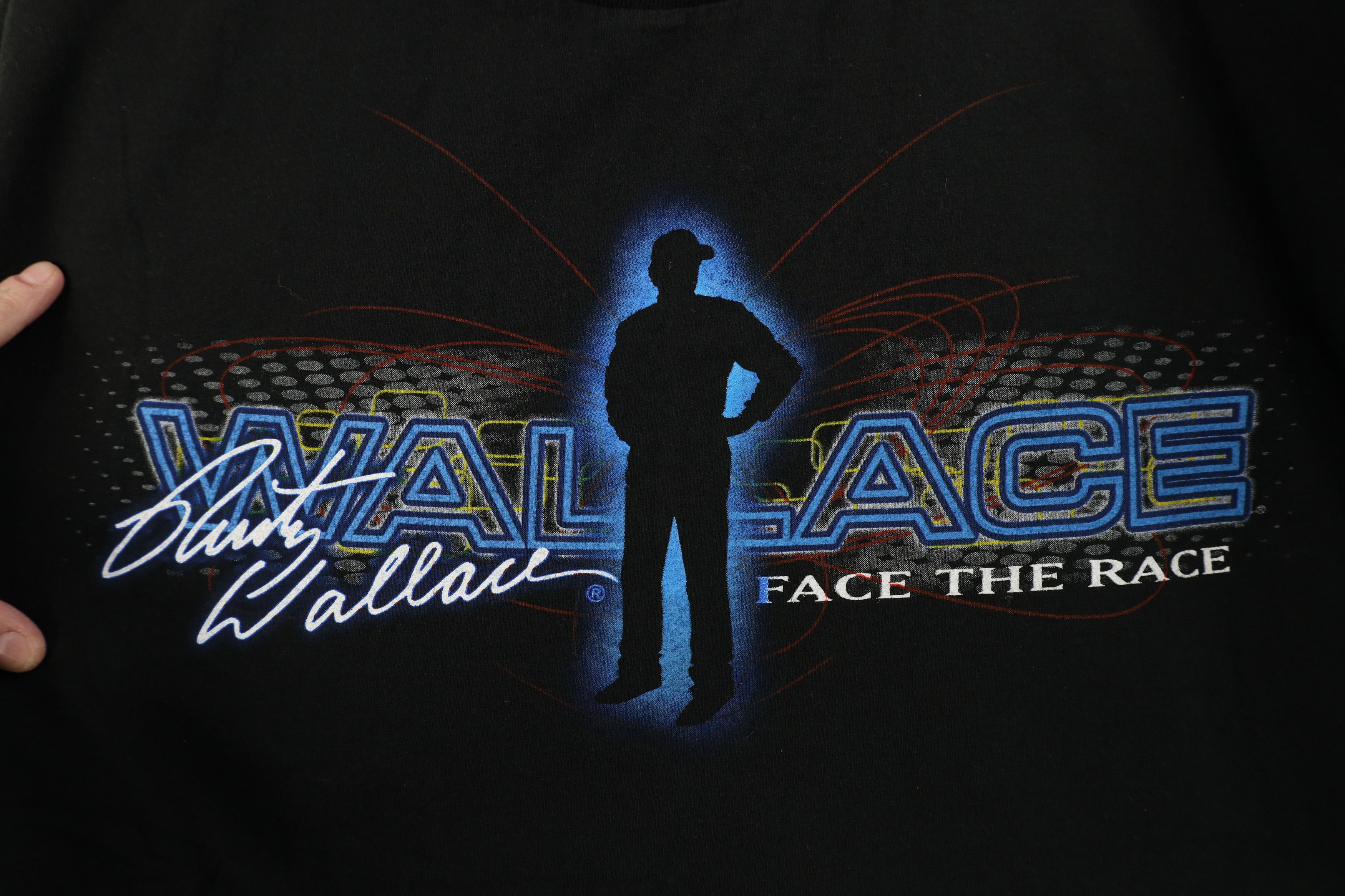 Vintage Vintage Y2K 2003 NASCAR Wallace Racing Short Sleeve T-Shirt Size US L / EU 52-54 / 3 - 5 Thumbnail