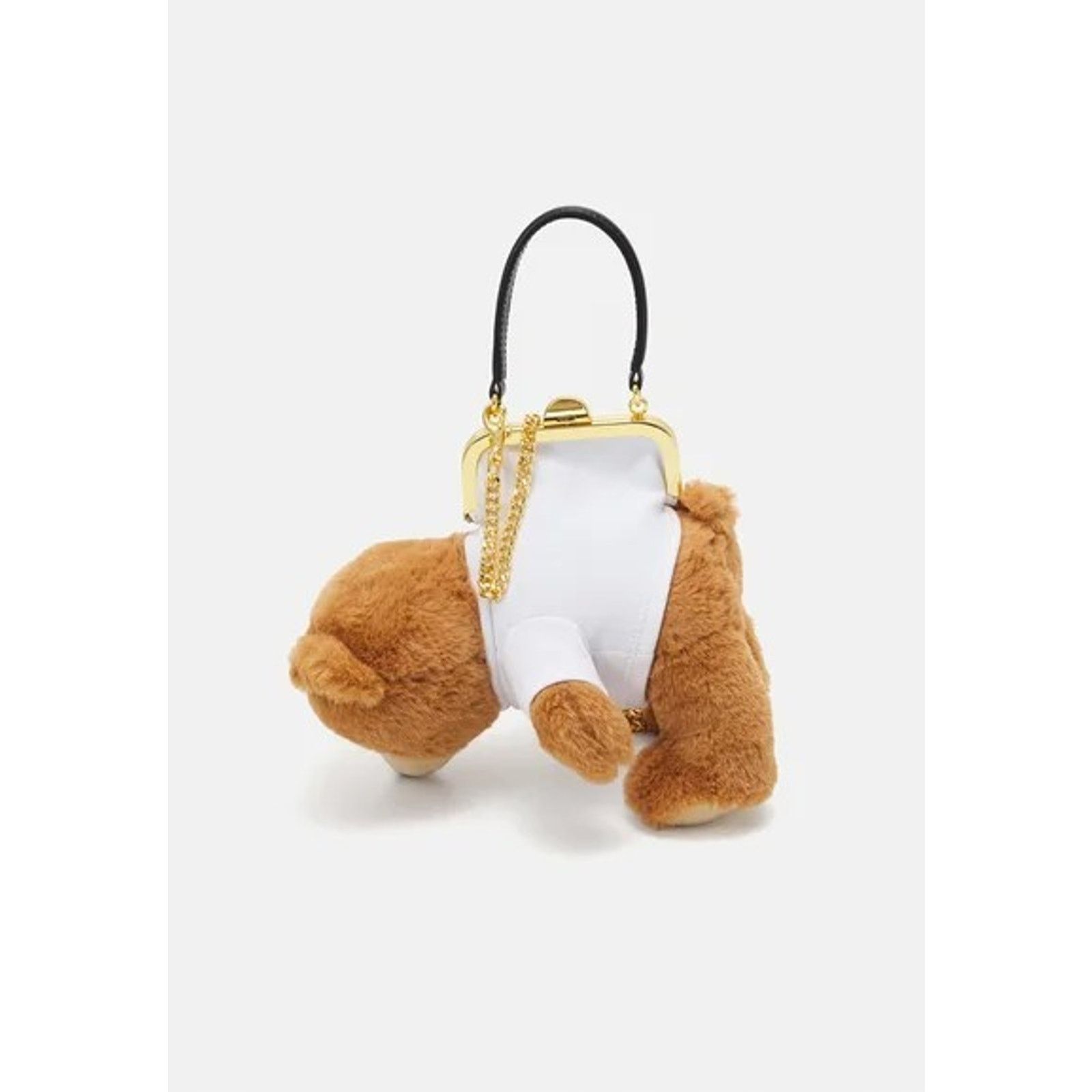 AW24 Moschino Couture Plush Teddy Bear Handle Crossbody Bag