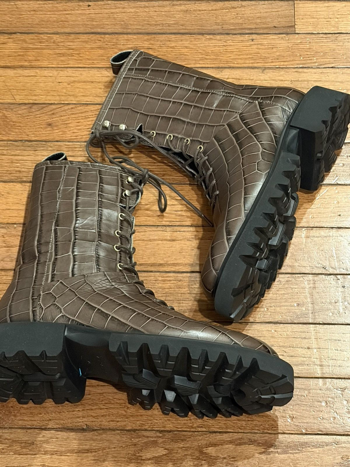 Allsaints AllSaints Maren Croco Leather Size US 10 / IT 40 - 1 Thumbnail