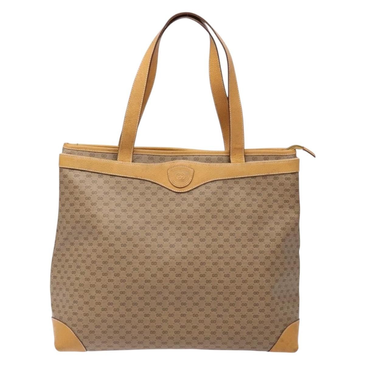 Gucci GUCCI Micro GG Supreme Tote Bag Pvc Beige Gold Size ONE SIZE - 2 Thumbnail
