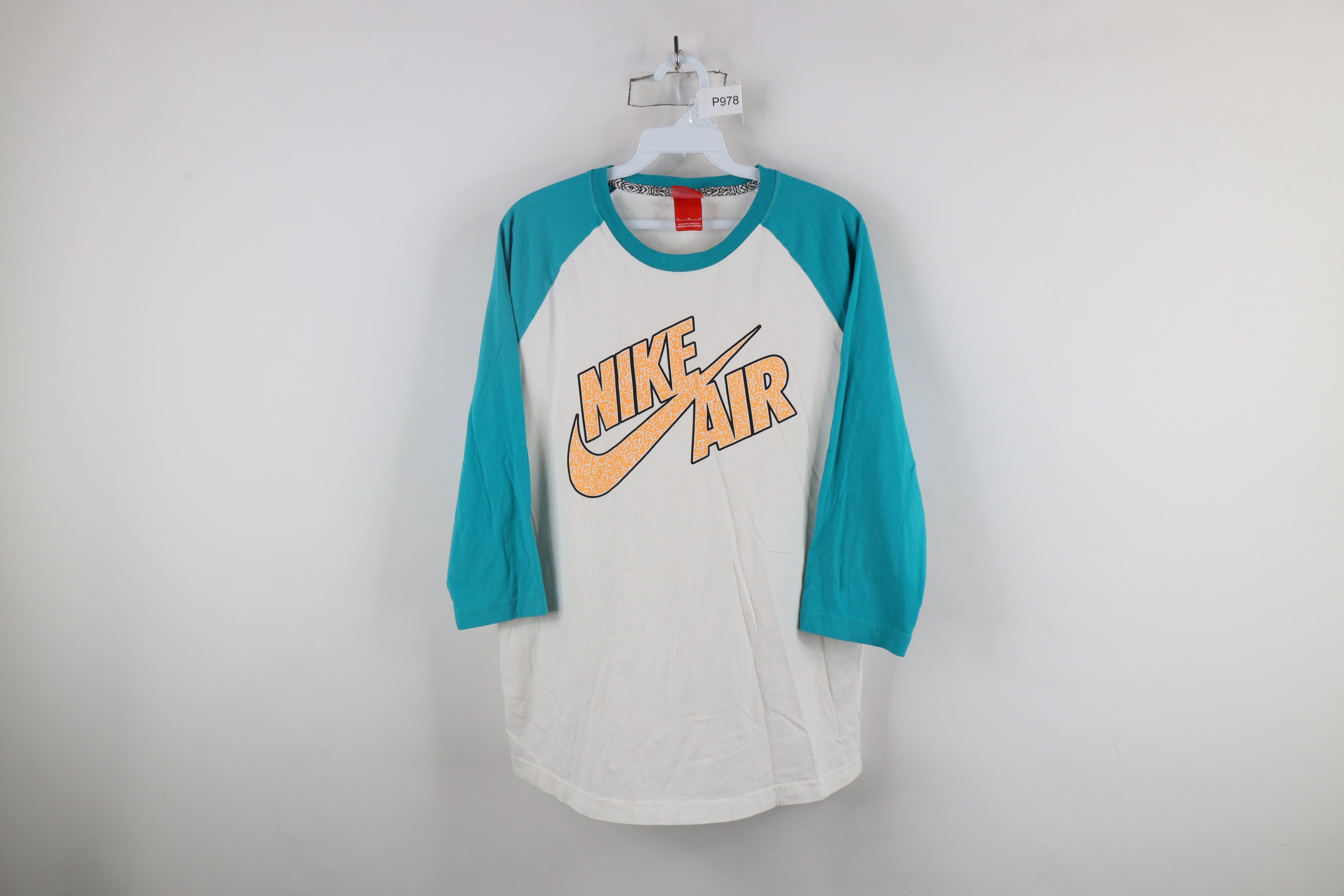 Nike × Vintage Vintage Nike Air Out Big Swoosh 3/4 Sleeve Raglan T-Shirt Size US M / EU 48-50 / 2 - 1 Thumbnail
